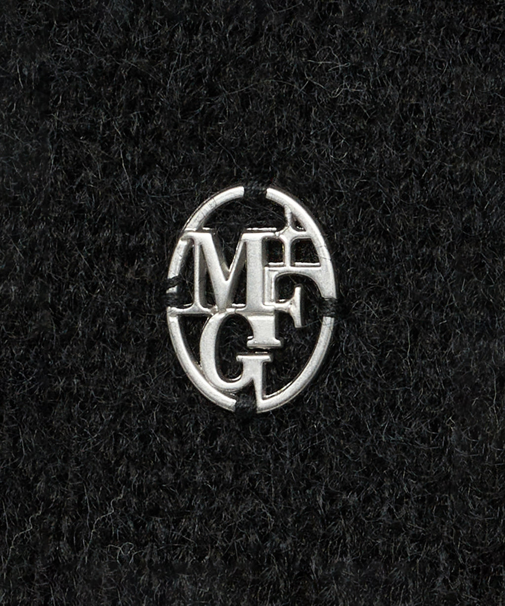 Marithe & Francois Girbaud - Circle Logo Mohair Crop Cardigan (Black) product image 9 | TRAB K-Fashion Australia