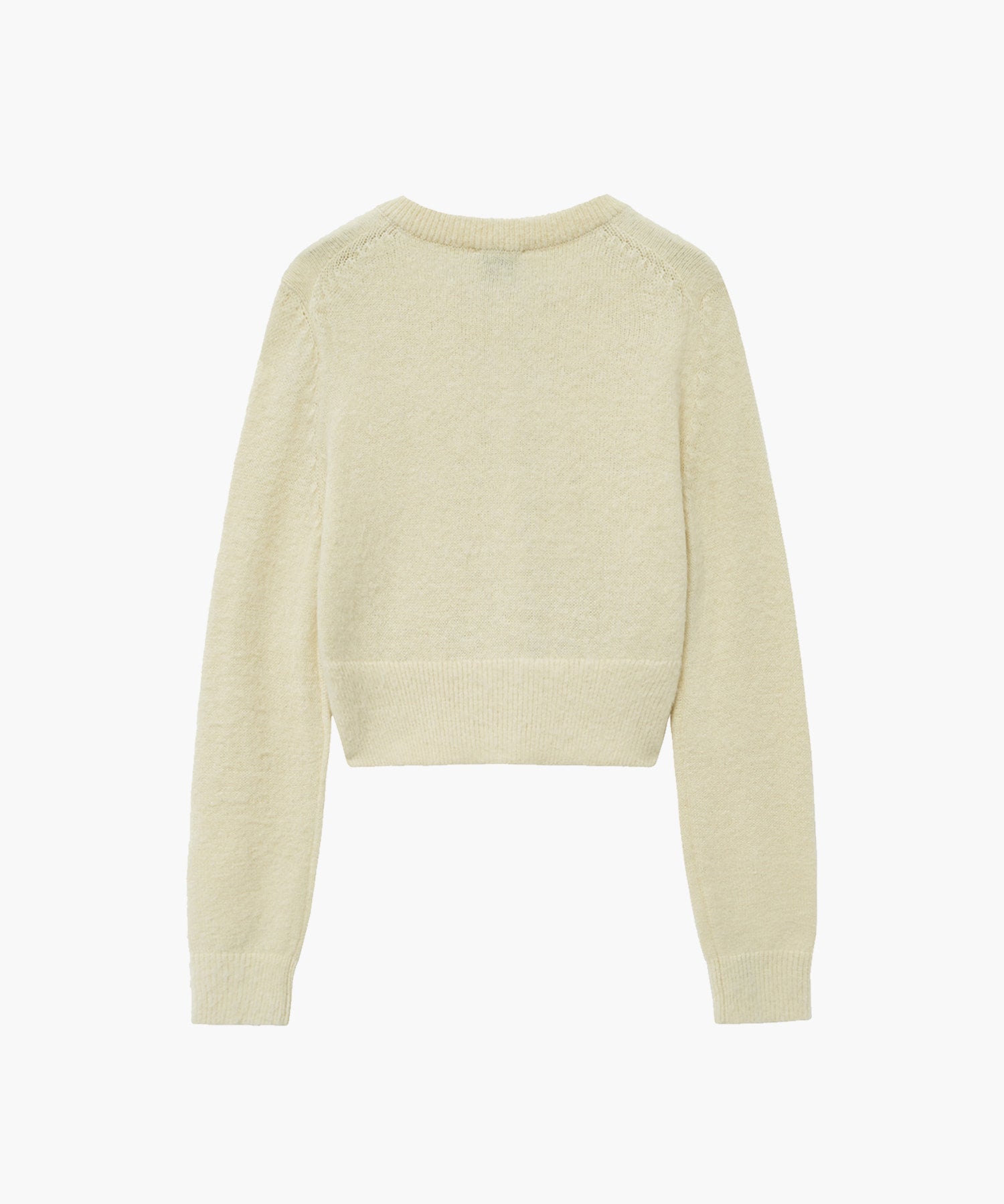 Marithe & Francois Girbaud - Circle Logo Mohair Crop Cardigan (Ivory) product image 4 | TRAB K-Fashion Australia