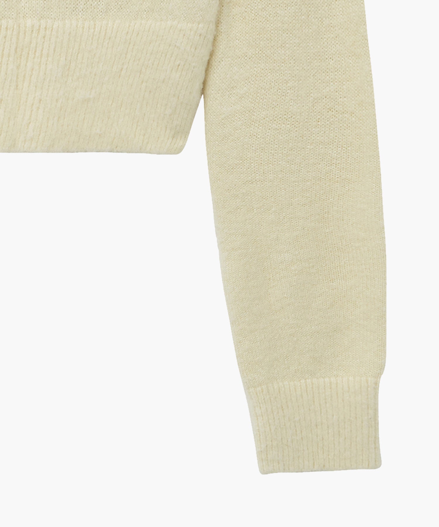 Marithe & Francois Girbaud - Circle Logo Mohair Crop Cardigan (Ivory) product image 6 | TRAB K-Fashion Australia
