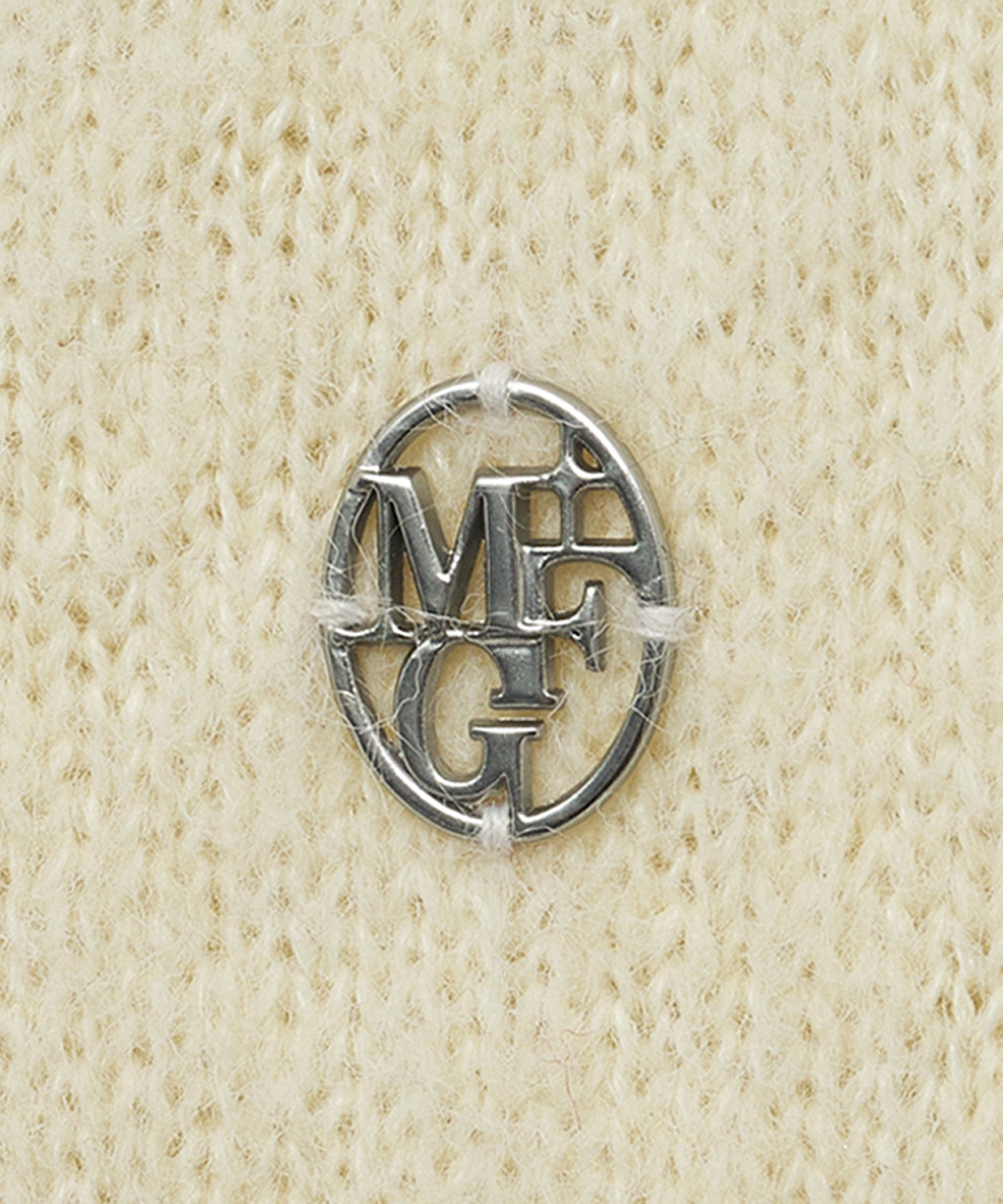 Marithe & Francois Girbaud - Circle Logo Mohair Crop Cardigan (Ivory) product image 7 | TRAB K-Fashion Australia