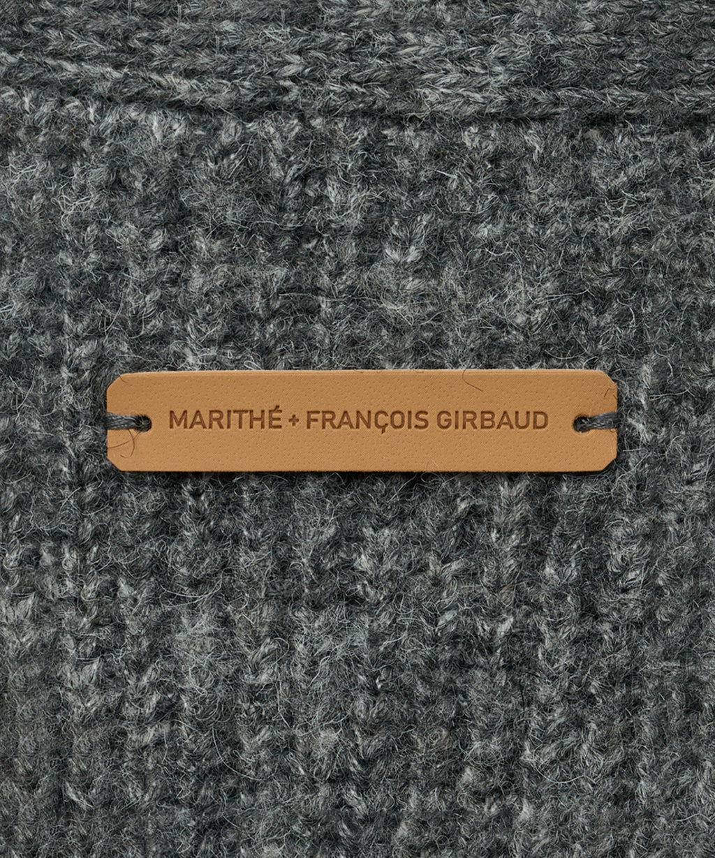 Marithe & Francois Girbaud - Hairy Overfit V Neck Cardigan (Gray) product image 11 | TRAB K-Fashion Australia