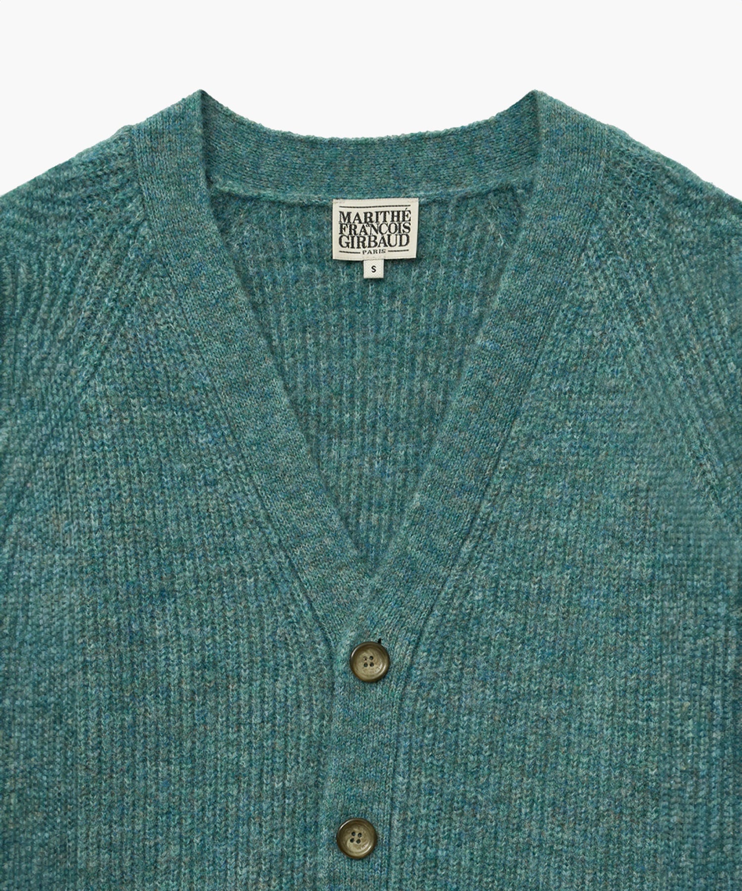 Marithe & Francois Girbaud - Hairy Overfit V Neck Cardigan (Mint) product image 11 | TRAB K-Fashion Australia