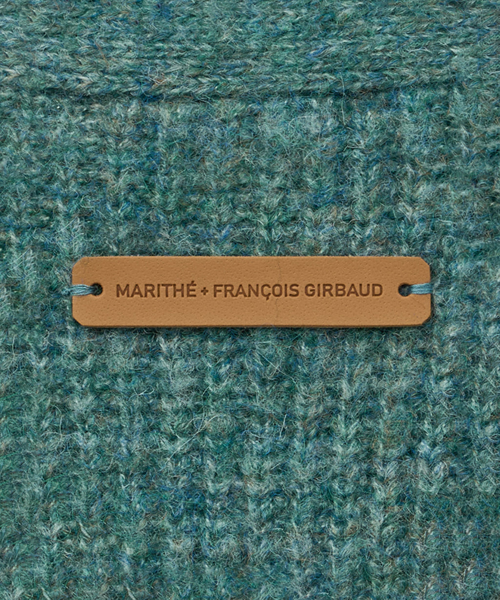 Marithe & Francois Girbaud - Hairy Overfit V Neck Cardigan (Mint) product image 13 | TRAB K-Fashion Australia
