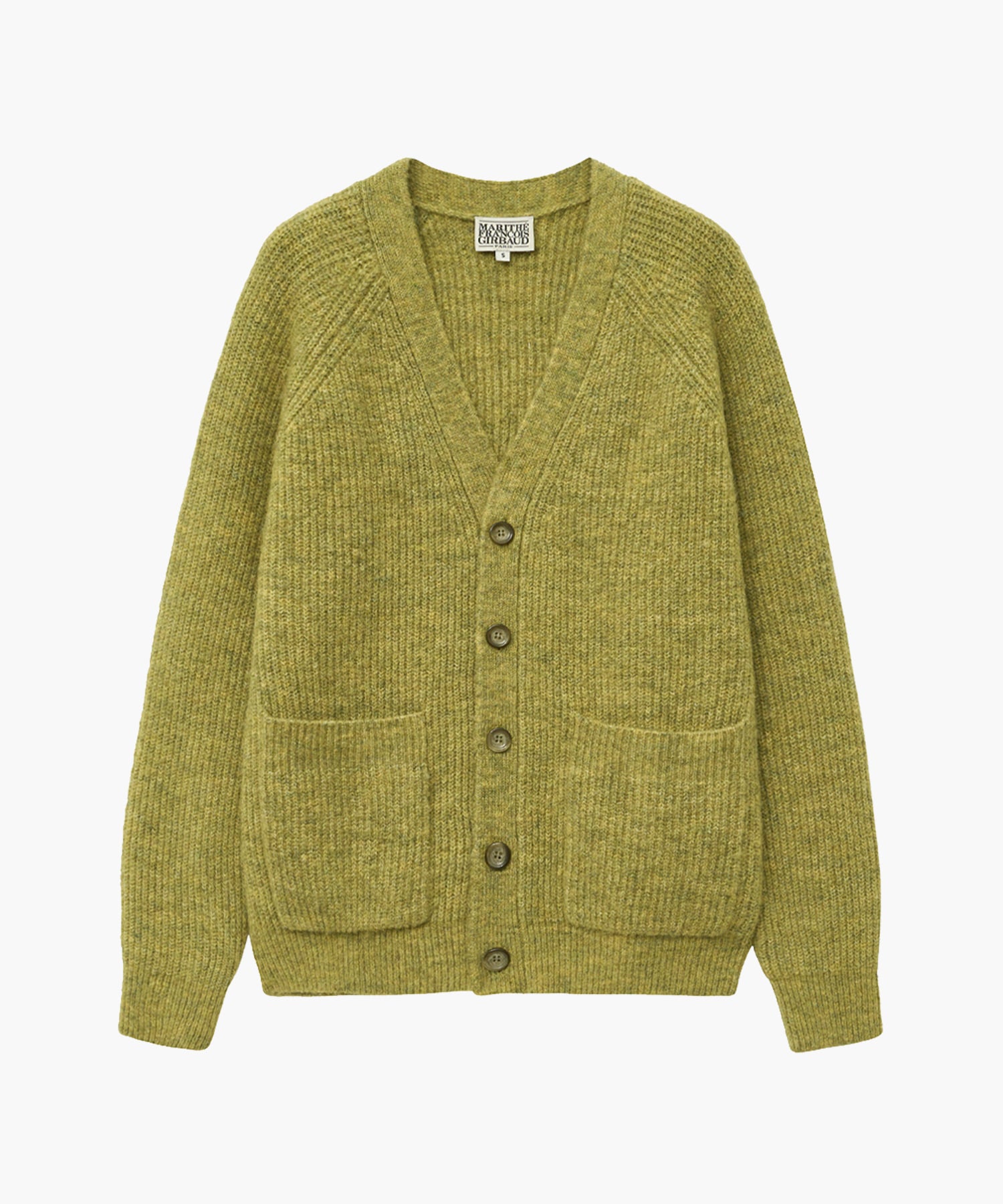 Marithe & Francois Girbaud - Hairy Overfit V Neck Cardigan (Mustard) product image 5 | TRAB K-Fashion Australia