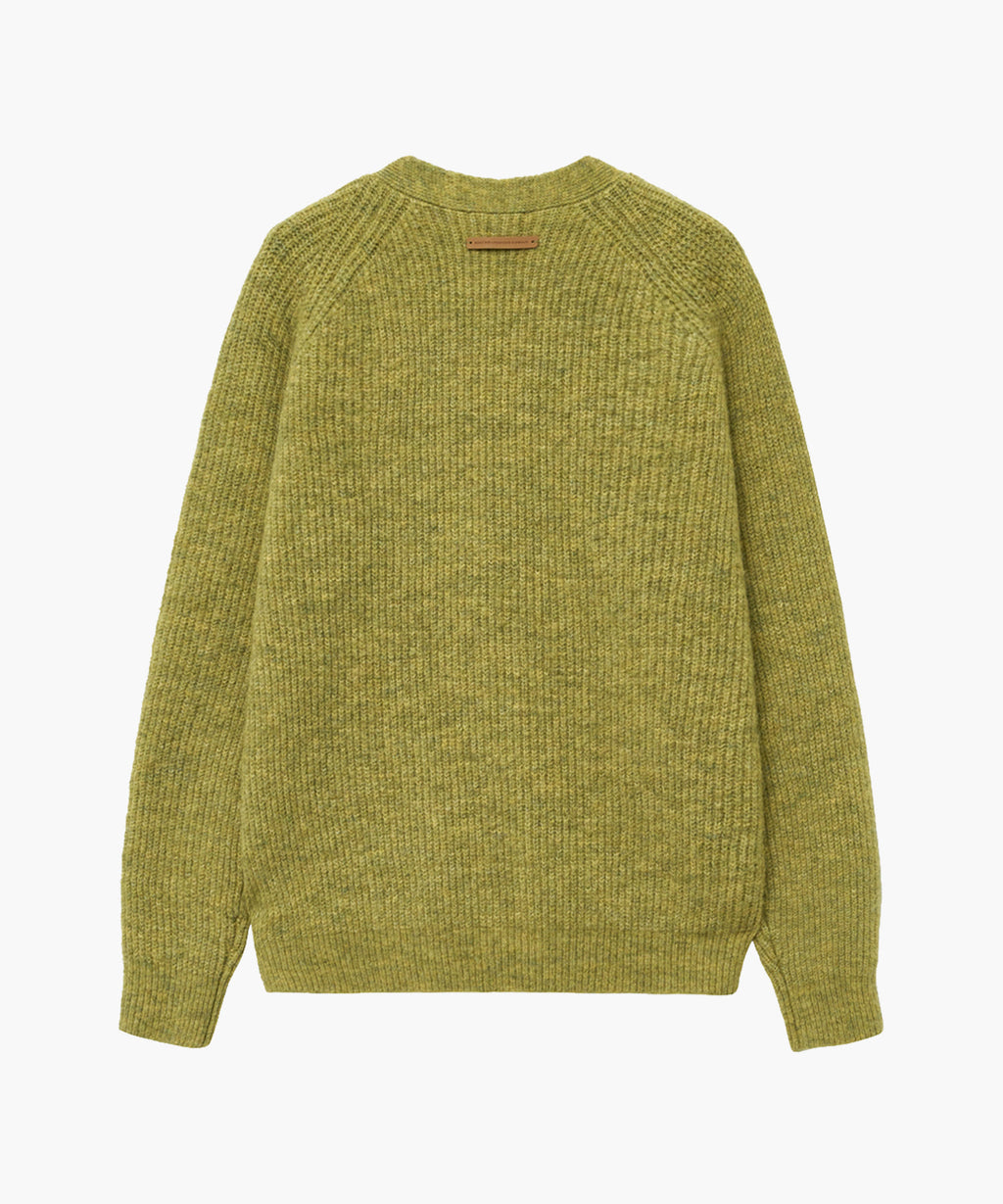 Marithe & Francois Girbaud - Hairy Overfit V Neck Cardigan (Mustard) product image 6 | TRAB K-Fashion Australia