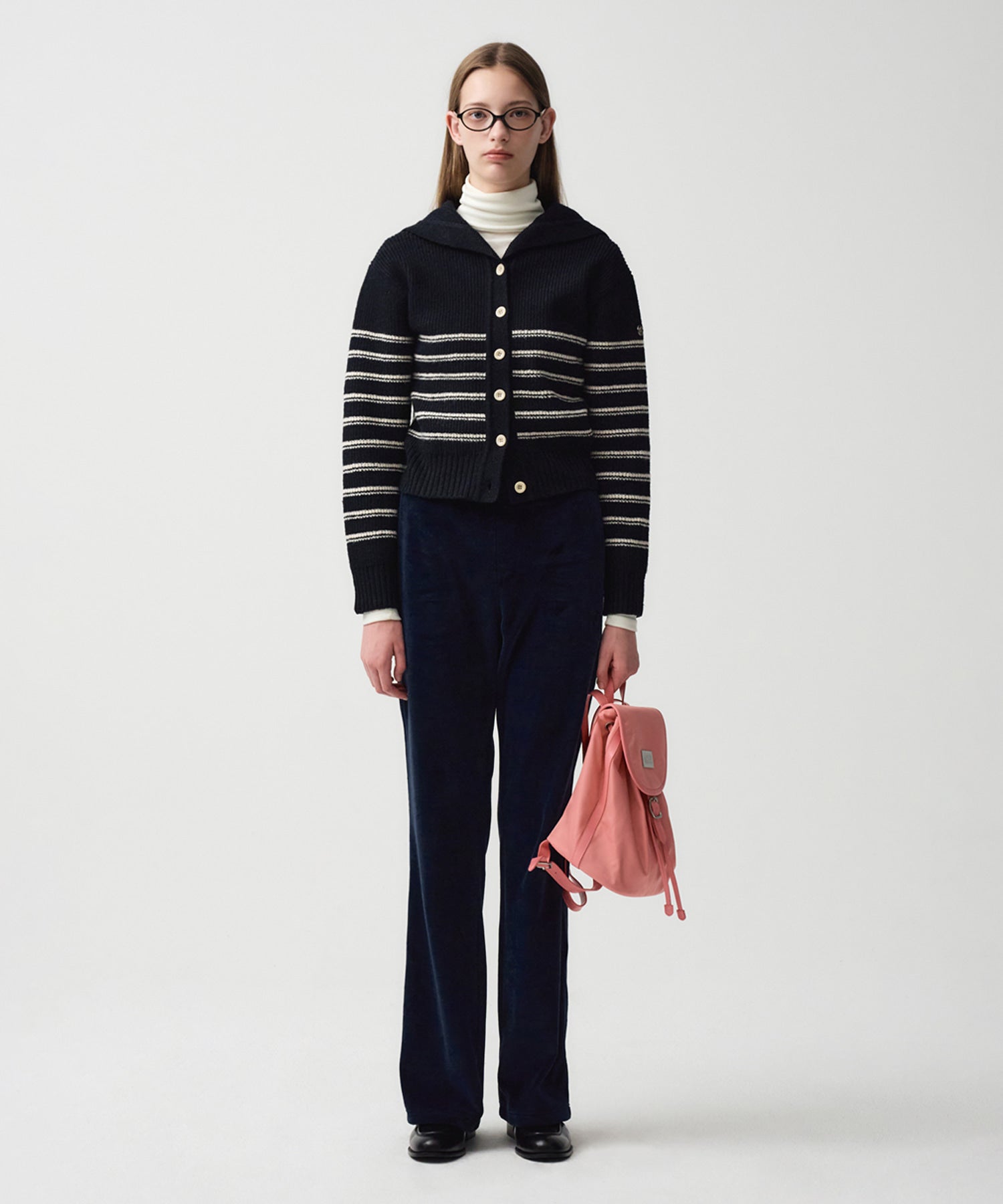 Marithe & Francois Girbaud - Sailor Stripe Knit Cardigan (Navy) product image 2 | TRAB K-Fashion Australia