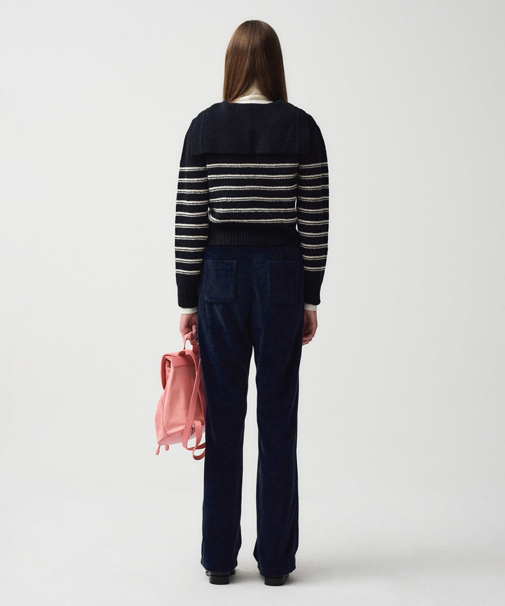 Marithe & Francois Girbaud - Sailor Stripe Knit Cardigan (Navy) product image 4 | TRAB K-Fashion Australia