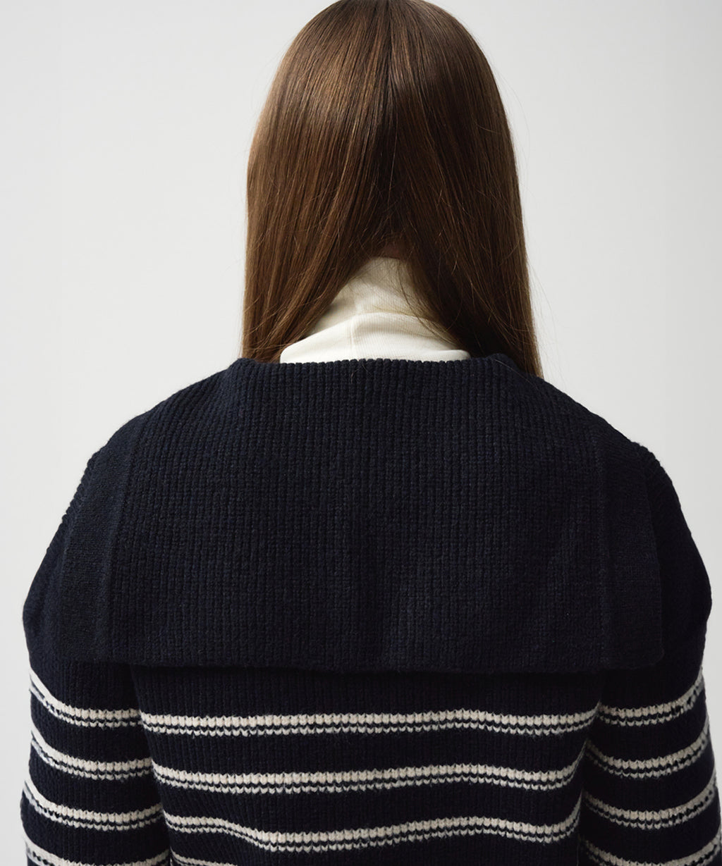 Marithe & Francois Girbaud - Sailor Stripe Knit Cardigan (Navy) product image 5 | TRAB K-Fashion Australia