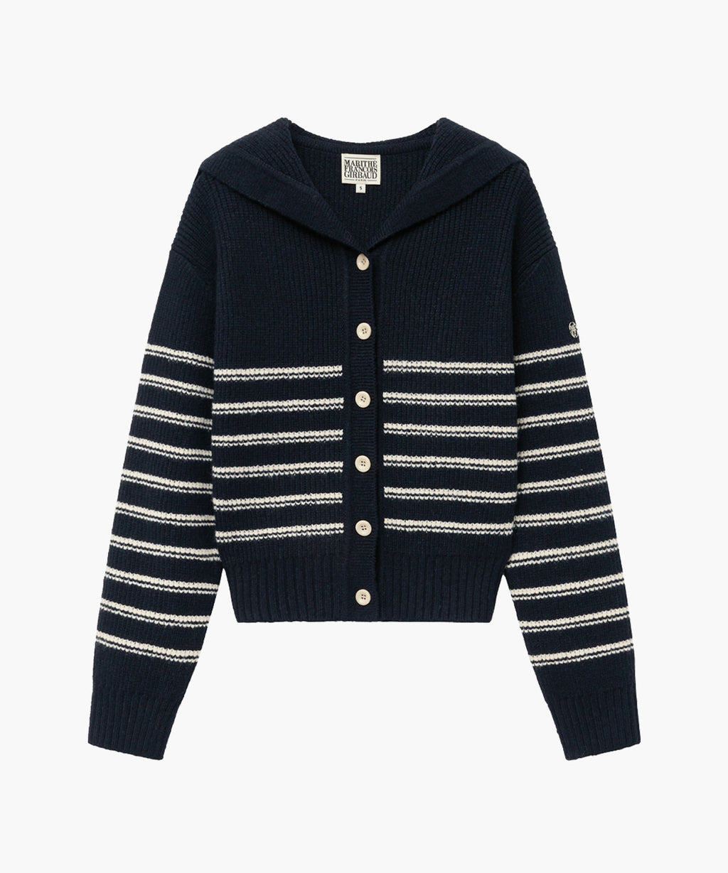 Marithe & Francois Girbaud - Sailor Stripe Knit Cardigan (Navy) product image 6 | TRAB K-Fashion Australia