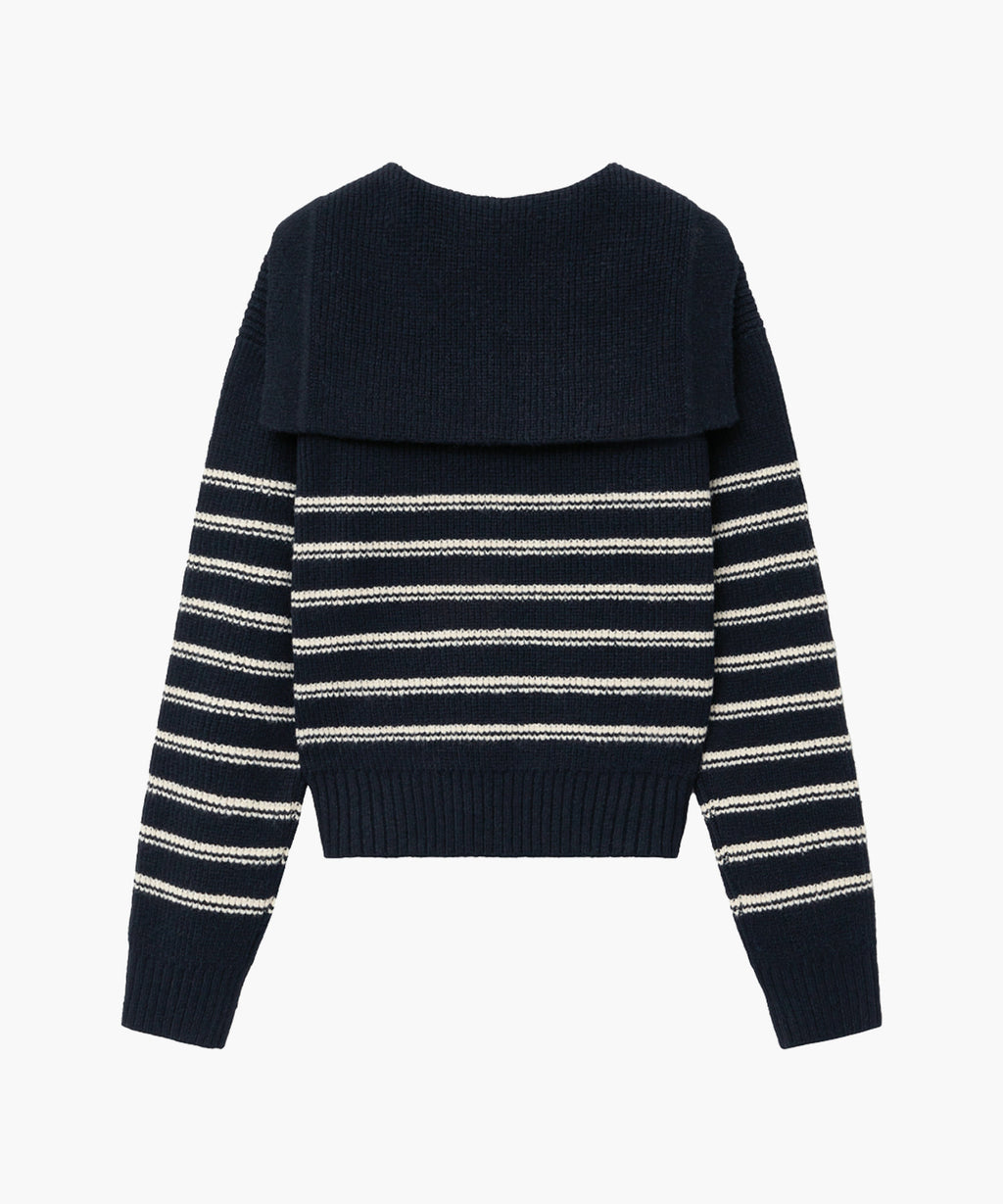 Marithe & Francois Girbaud - Sailor Stripe Knit Cardigan (Navy) product image 7 | TRAB K-Fashion Australia