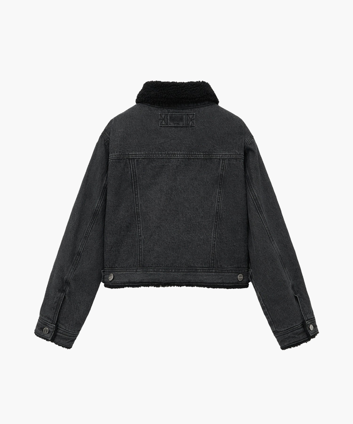 Marithe & Francois Girbaud - Crop Shearling Denim Jacket (Black) product image 8 | TRAB K-Fashion Australia