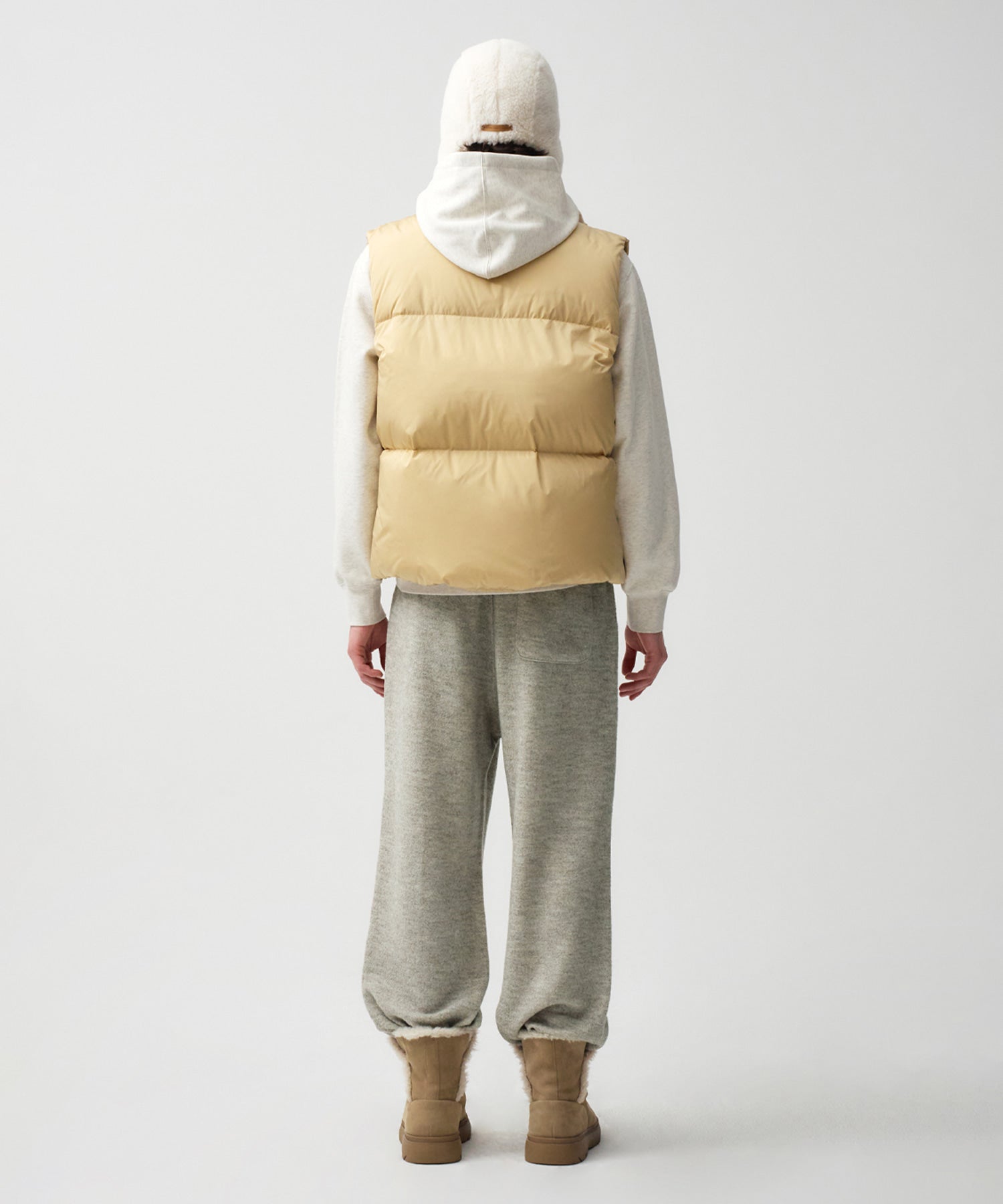 Marithe & Francois Girbaud - Classic Logo Duck Down Vest (Light Yellow) product image 5 | TRAB K-Fashion Australia