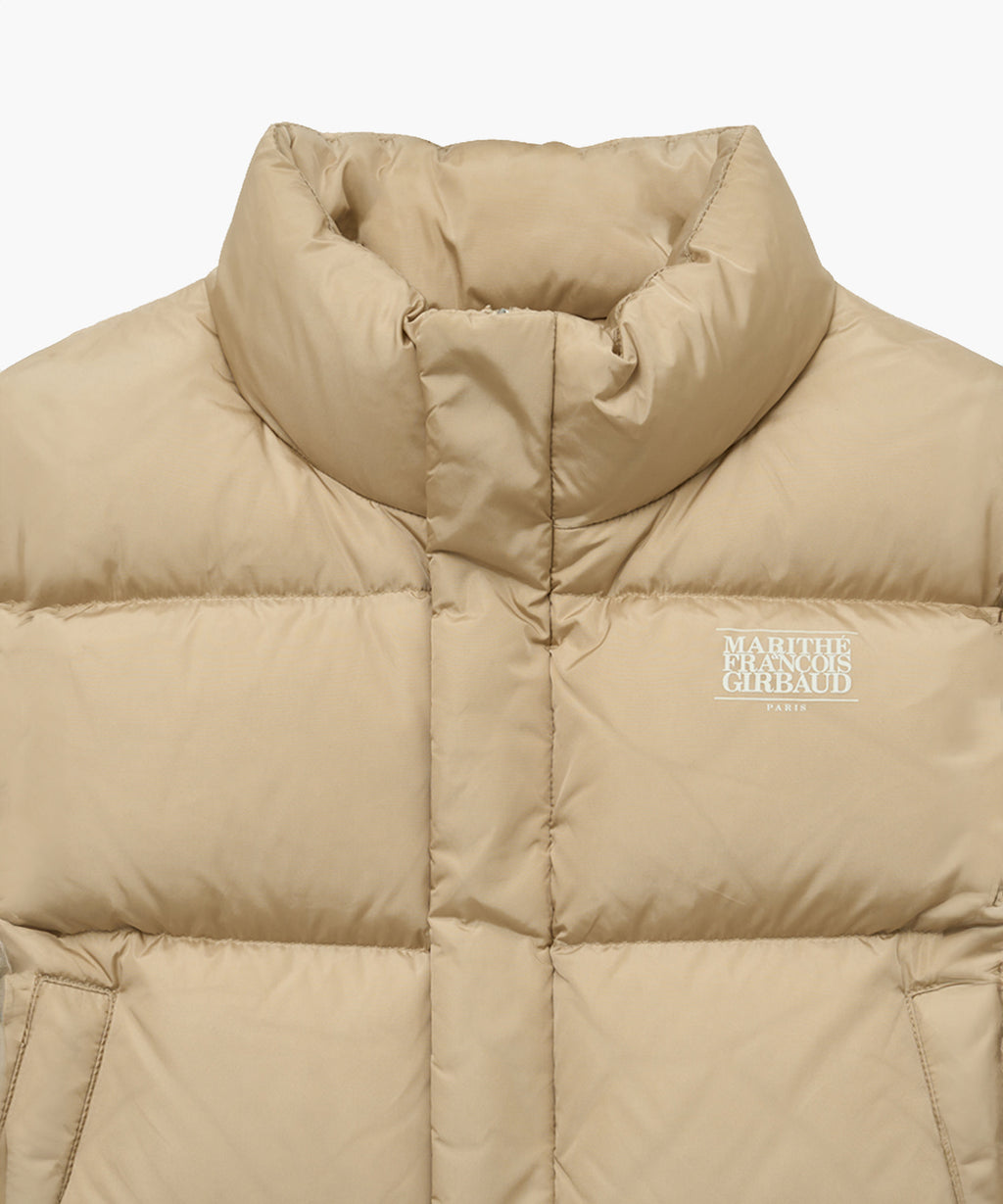 Marithe & Francois Girbaud - Classic Logo Duck Down Crop Vest (Beige) product image 10 | TRAB K-Fashion Australia