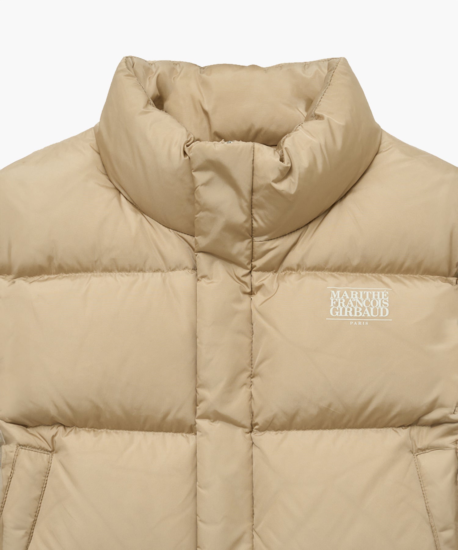 Marithe & Francois Girbaud - Classic Logo Duck Down Crop Vest (Beige) product image 10 | TRAB K-Fashion Australia