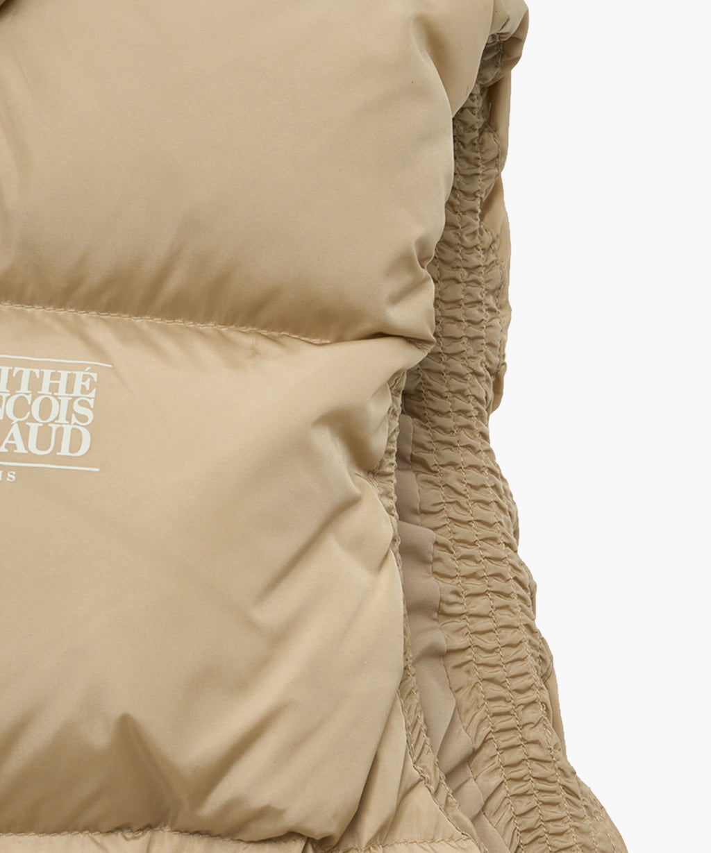 Marithe & Francois Girbaud - Classic Logo Duck Down Crop Vest (Beige) product image 11 | TRAB K-Fashion Australia