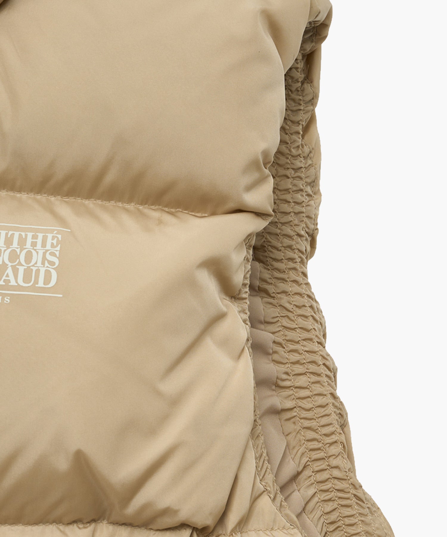 Marithe & Francois Girbaud - Classic Logo Duck Down Crop Vest (Beige) product image 11 | TRAB K-Fashion Australia