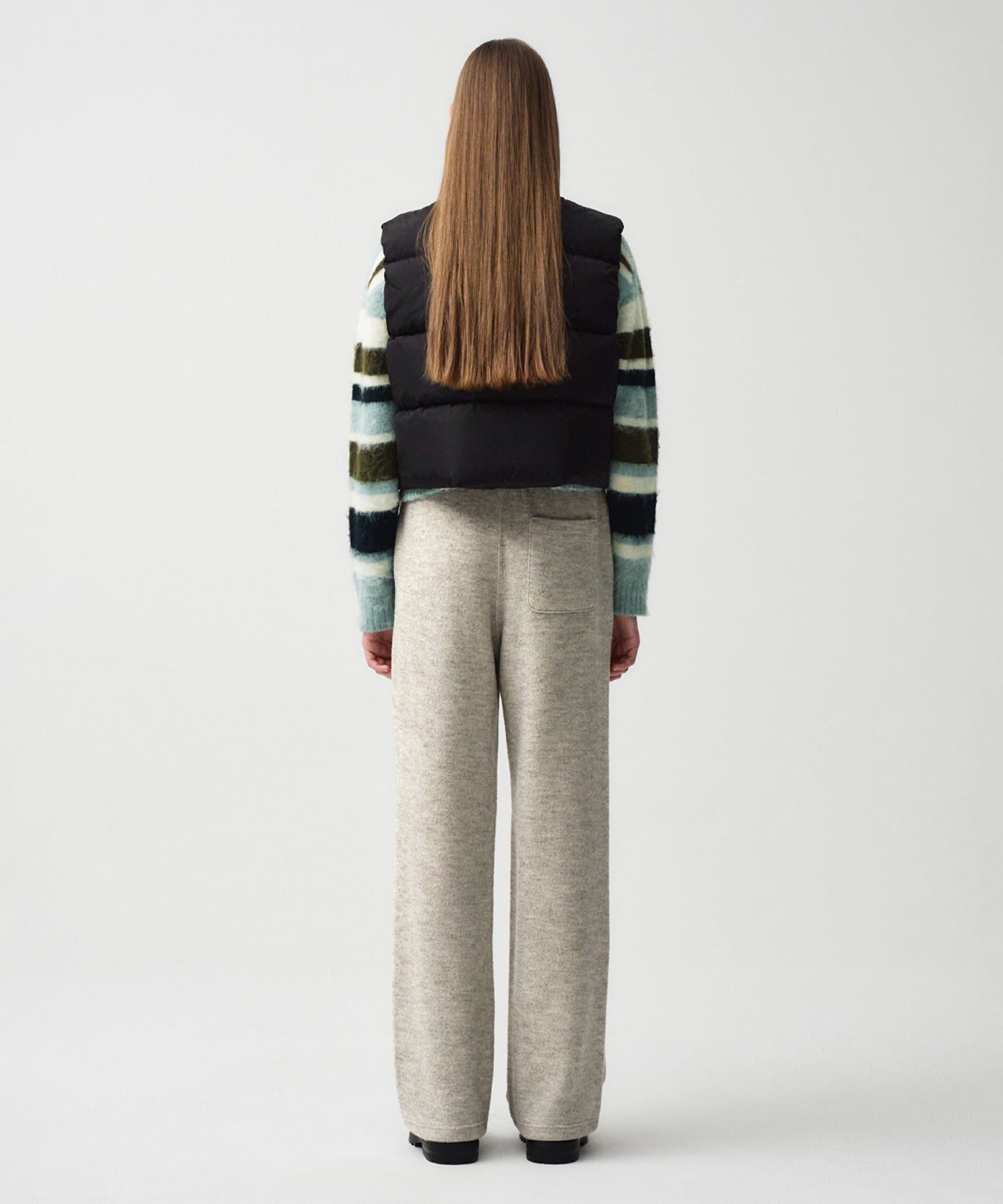 Marithe & Francois Girbaud - Classic Logo Duck Down Crop Vest (Black) product image 4 | TRAB K-Fashion Australia