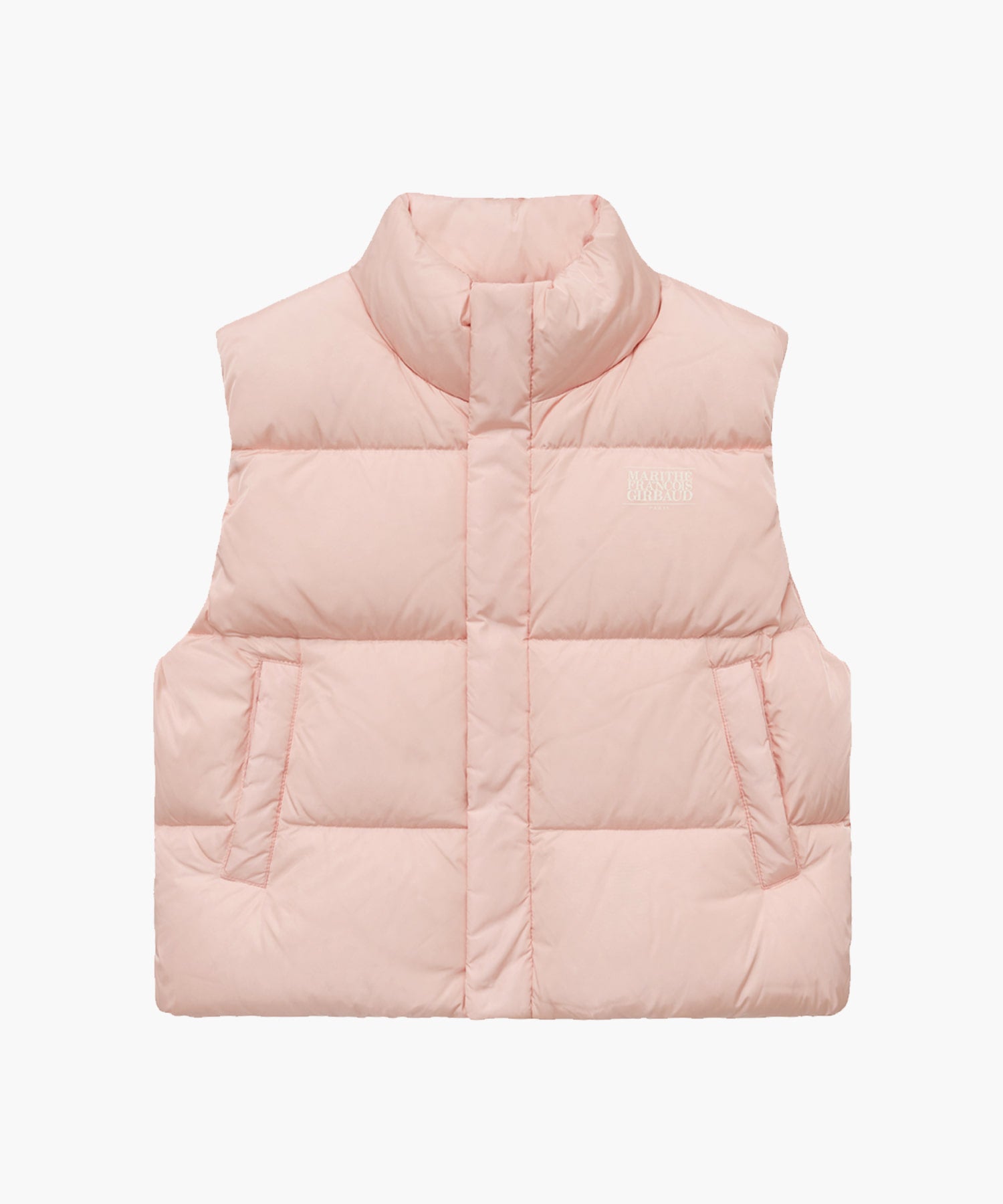 Marithe & Francois Girbaud - Classic Logo Duck Down Crop Vest (Pink) product image 5 | TRAB K-Fashion Australia