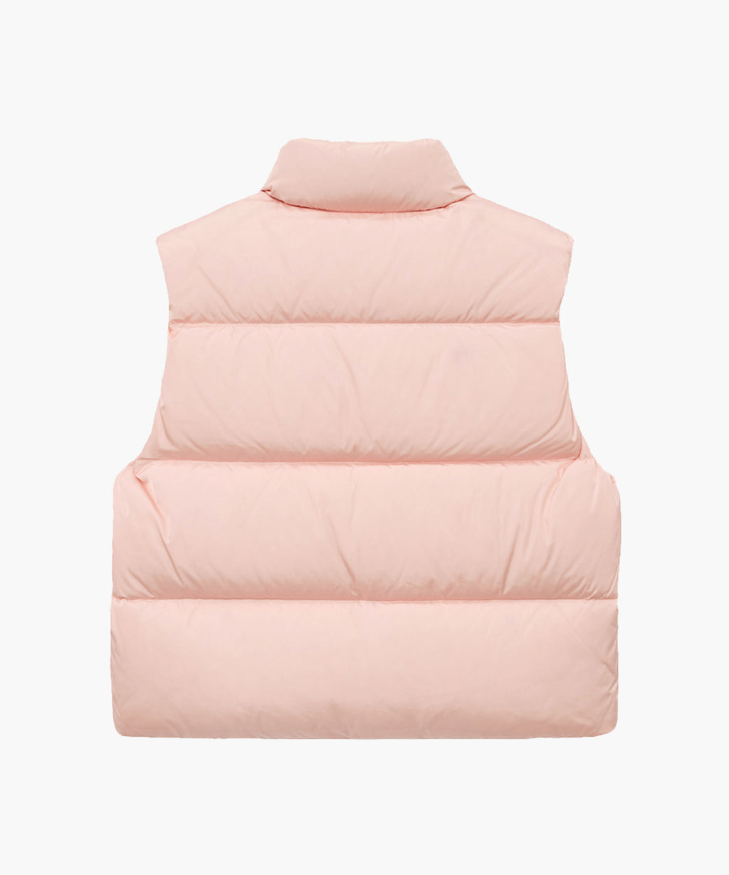 Marithe & Francois Girbaud - Classic Logo Duck Down Crop Vest (Pink) product image 6 | TRAB K-Fashion Australia