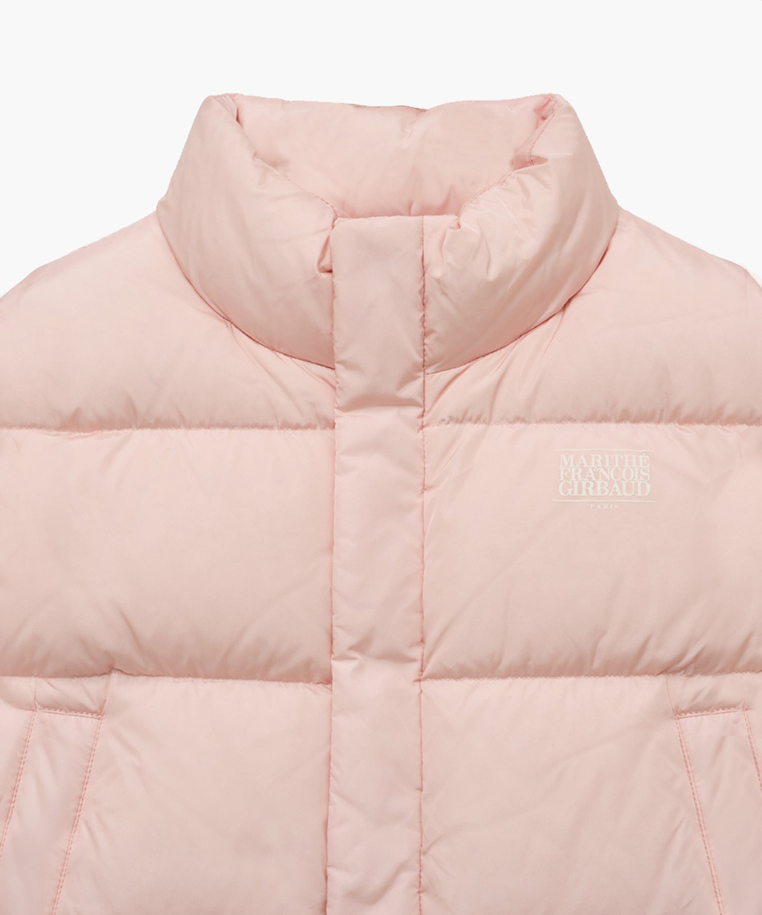 Marithe & Francois Girbaud - Classic Logo Duck Down Crop Vest (Pink) product image 7 | TRAB K-Fashion Australia