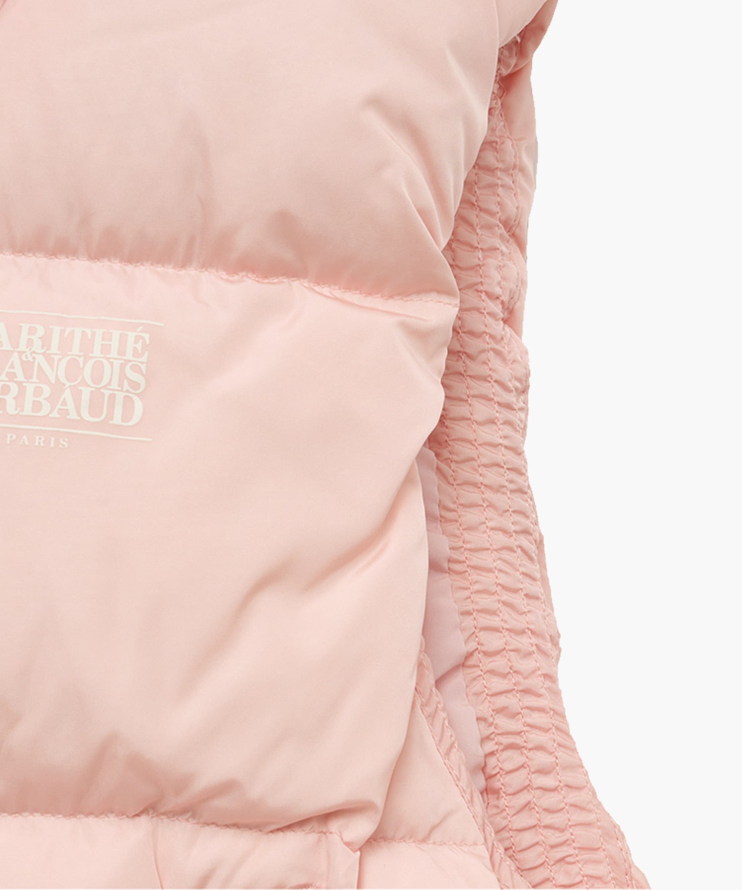 Marithe & Francois Girbaud - Classic Logo Duck Down Crop Vest (Pink) product image 8 | TRAB K-Fashion Australia