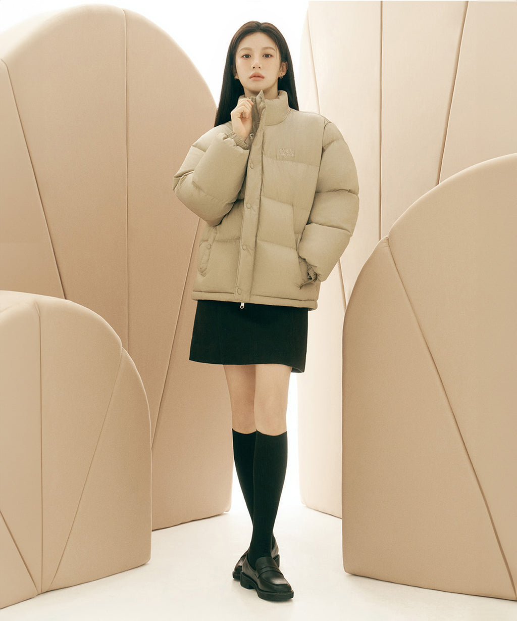 Marithe & Francois Girbaud - Classic Logo Duck Down Puffer (Ash Gray) product image 3 | TRAB K-Fashion Australia