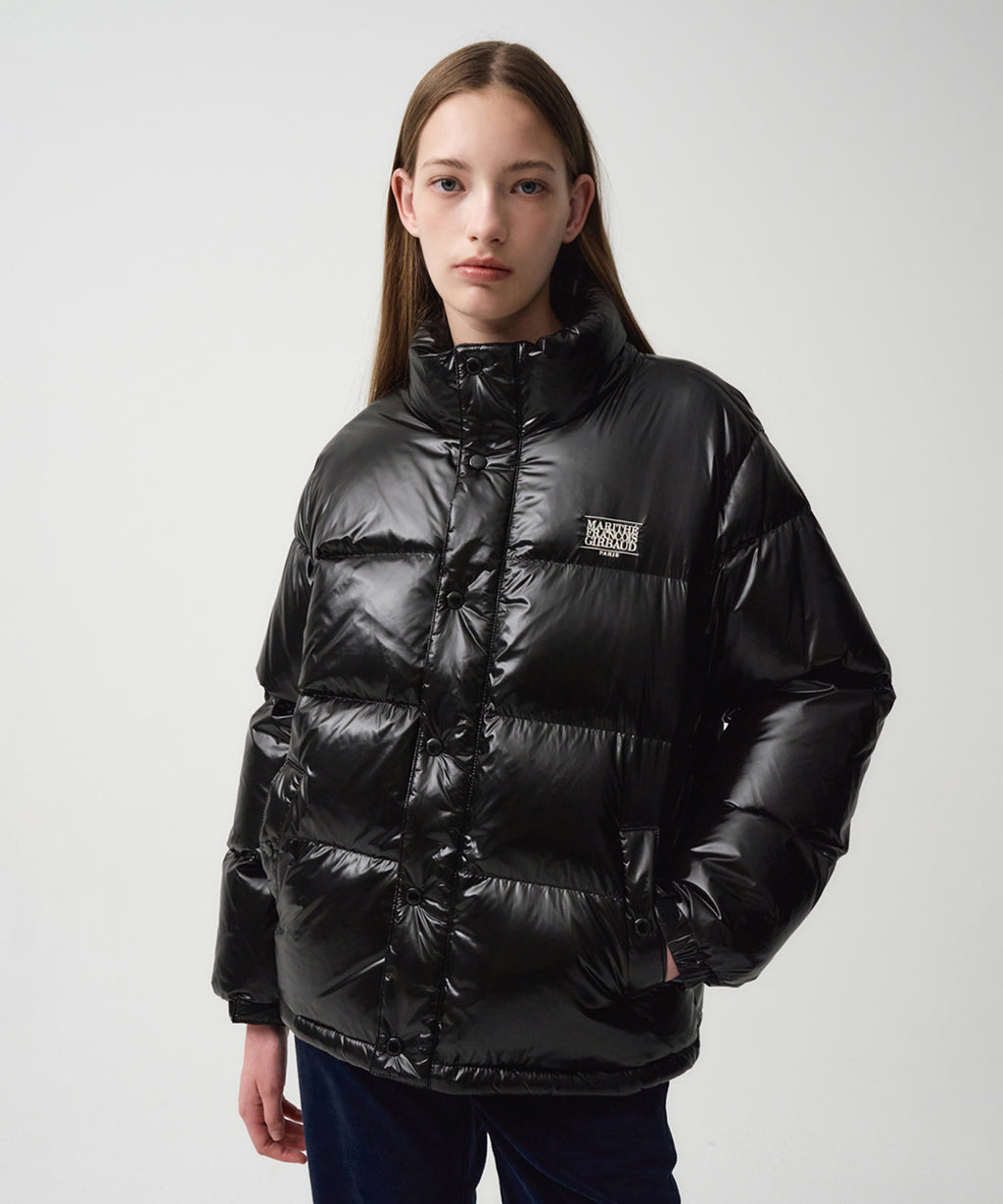 Marithe & Francois Girbaud - Glossy Duck Down Puffer (Black) product image 1 | TRAB K-Fashion Australia