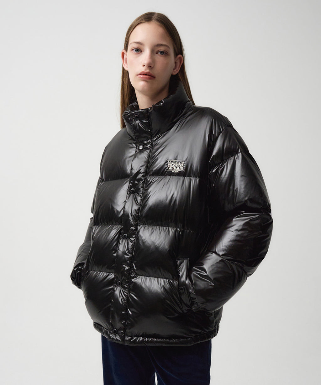 Marithe & Francois Girbaud - Glossy Duck Down Puffer (Black) product image 2 | TRAB K-Fashion Australia