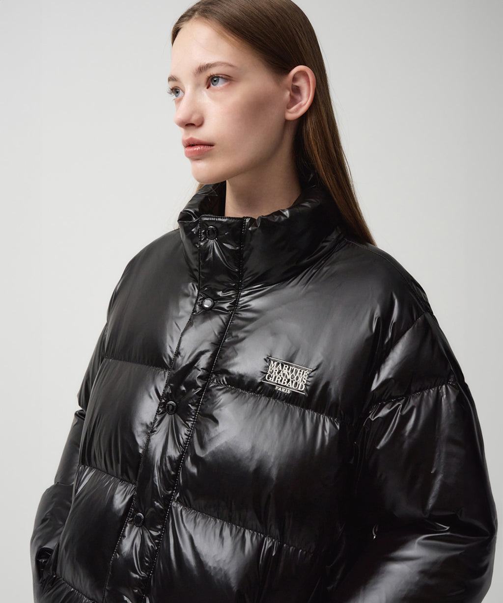 Marithe & Francois Girbaud - Glossy Duck Down Puffer (Black) product image 3 | TRAB K-Fashion Australia