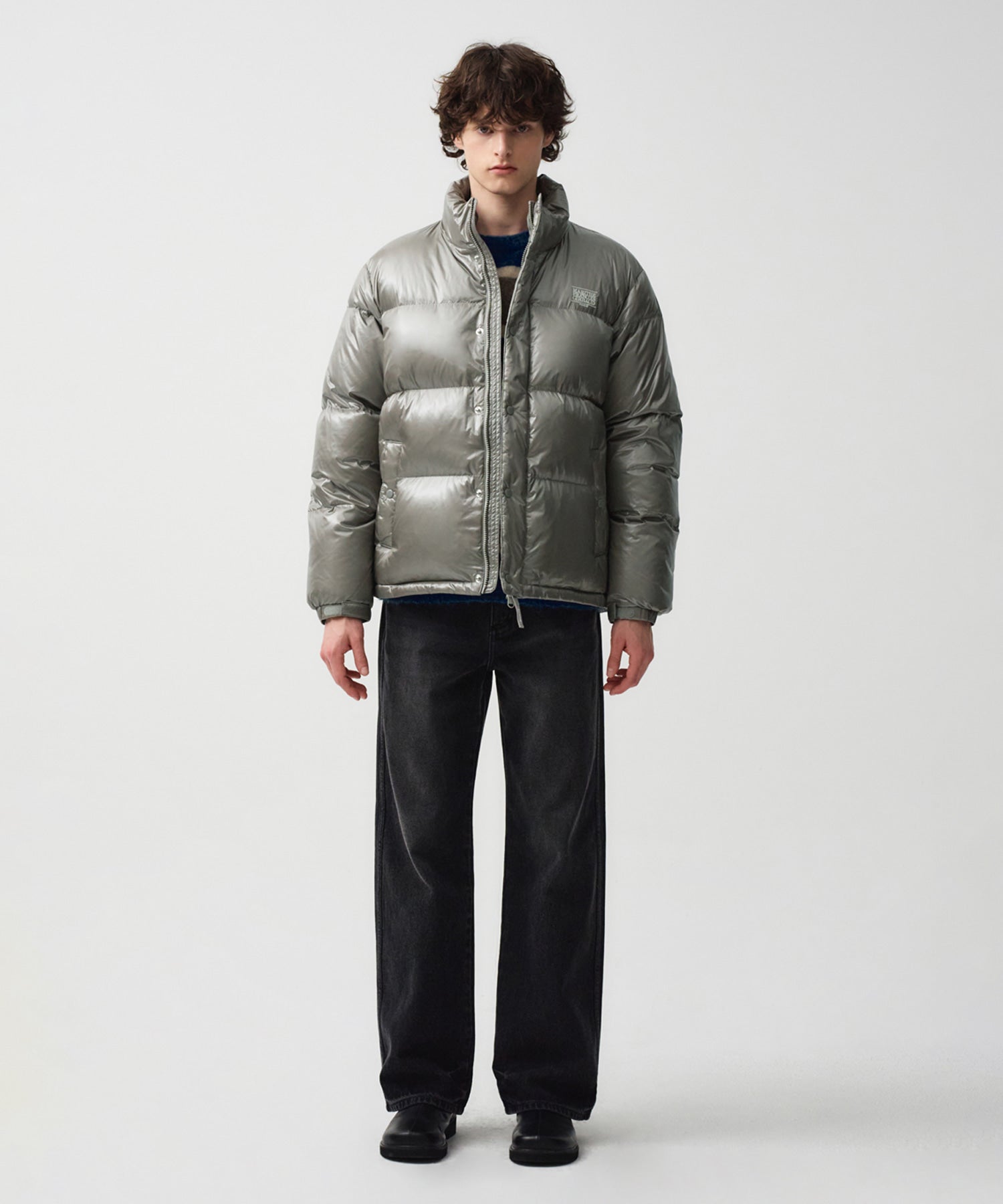 Marithe & Francois Girbaud - Glossy Duck Down Puffer (Gray) product image 2 | TRAB K-Fashion Australia