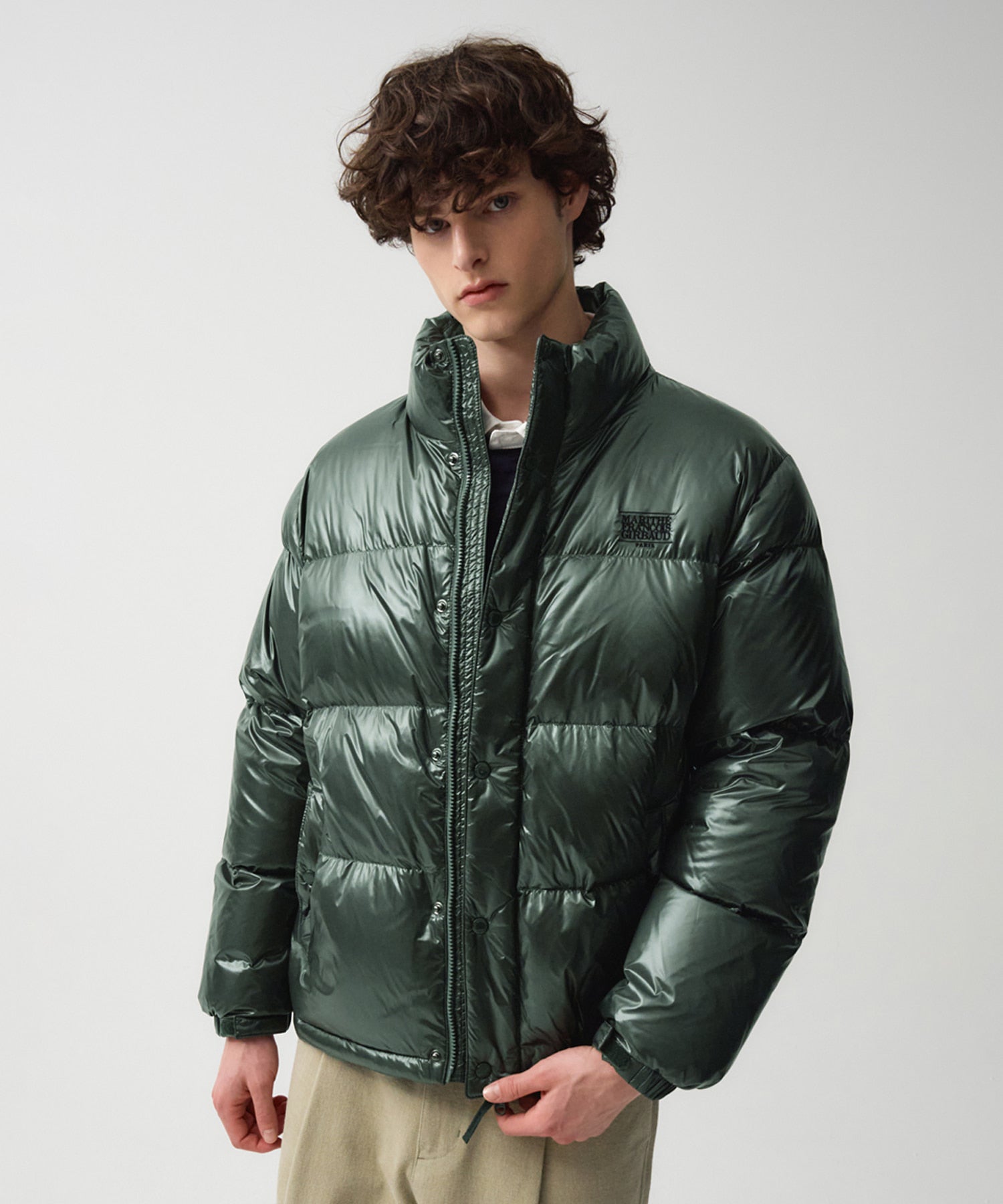 Marithe & Francois Girbaud - Glossy Duck Down Puffer (Green) product image 2 | TRAB K-Fashion Australia