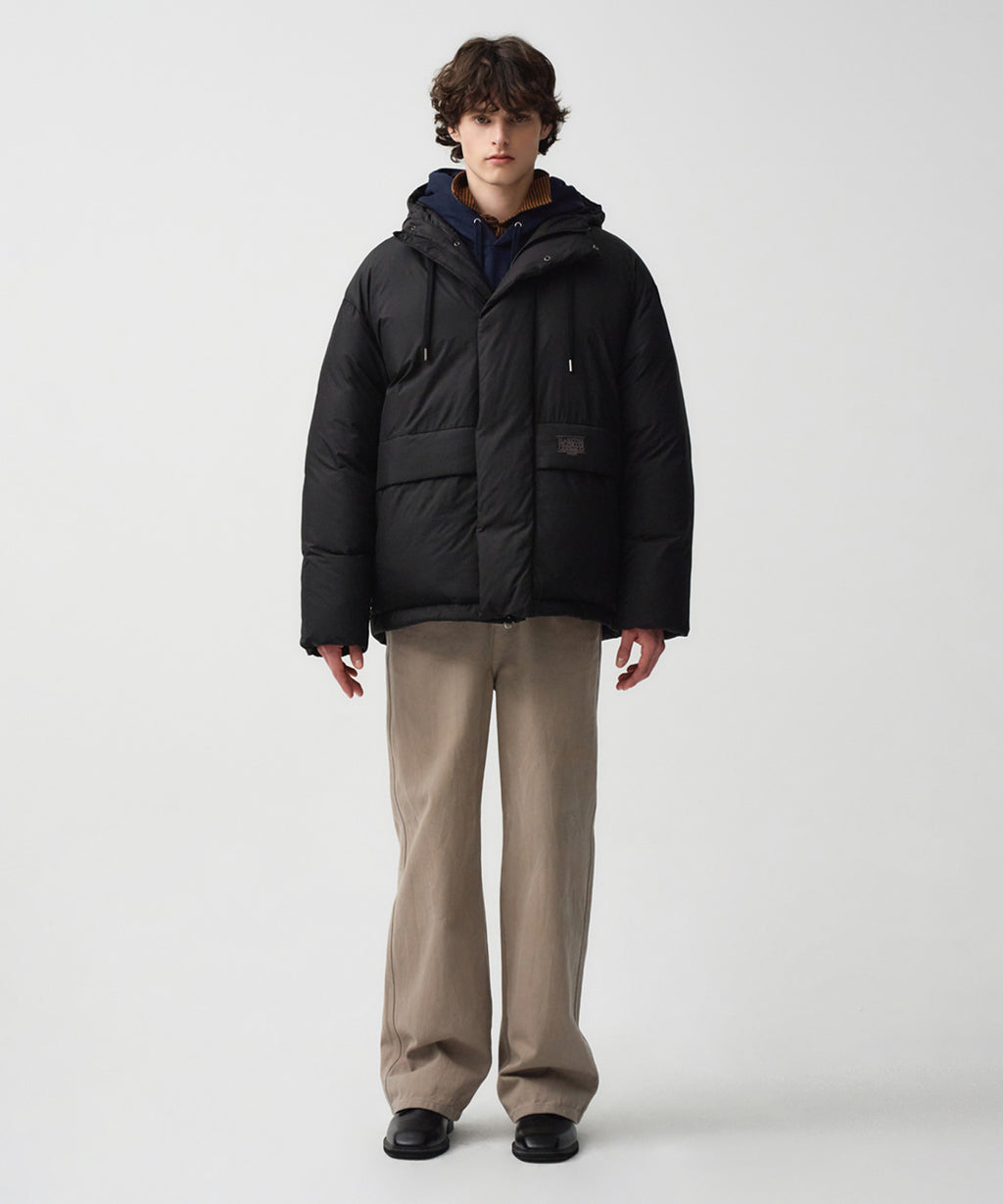 Marithe & Francois Girbaud - Over Fit Hooded Duck Down Puffer (Black) product image 3 | TRAB K-Fashion Australia