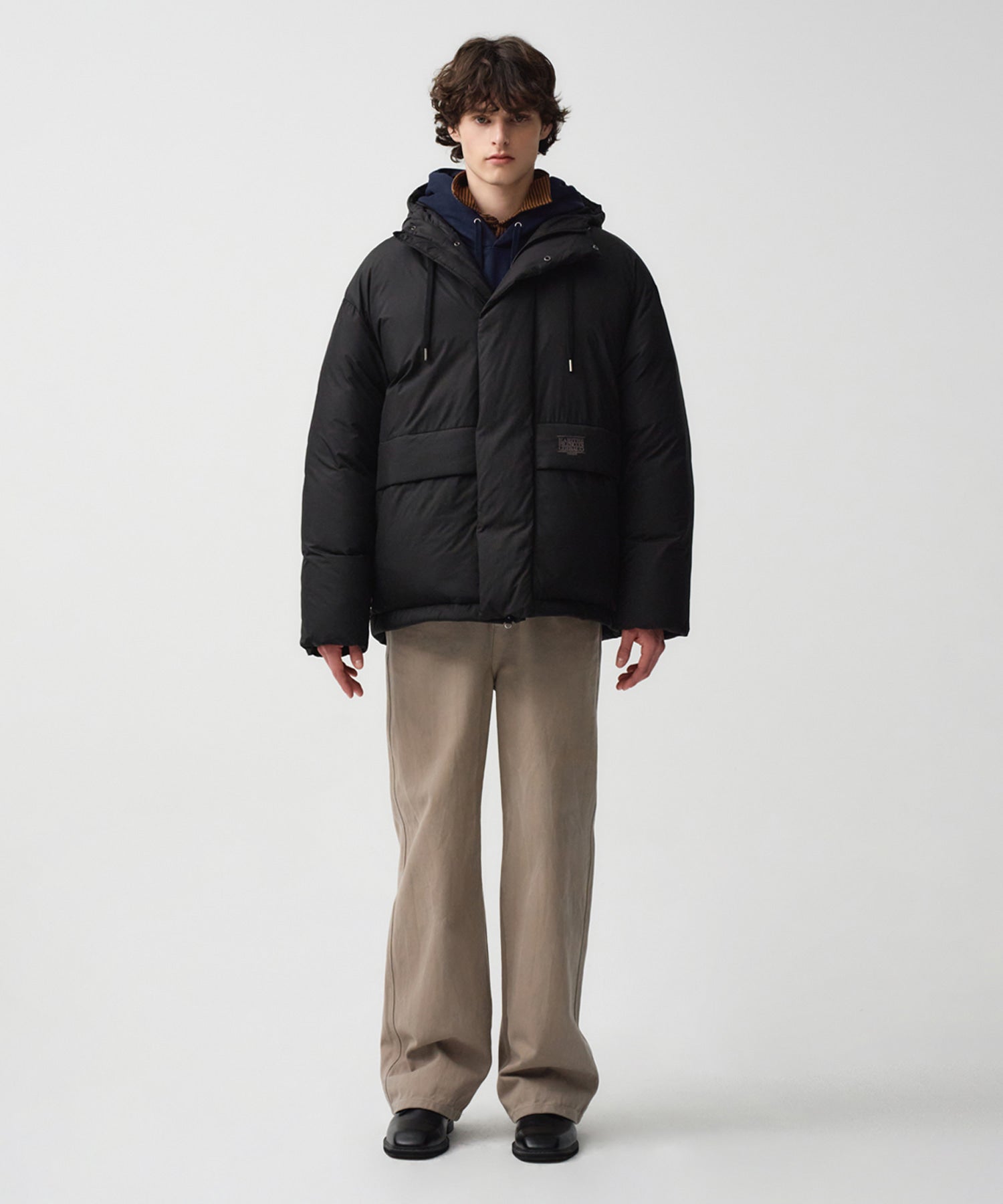 Marithe & Francois Girbaud - Over Fit Hooded Duck Down Puffer (Black) product image 3 | TRAB K-Fashion Australia