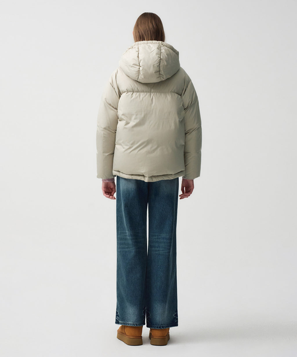 Marithe & Francois Girbaud - Over Fit Hooded Duck Down Puffer (Light Beige) product image 4 | TRAB K-Fashion Australia