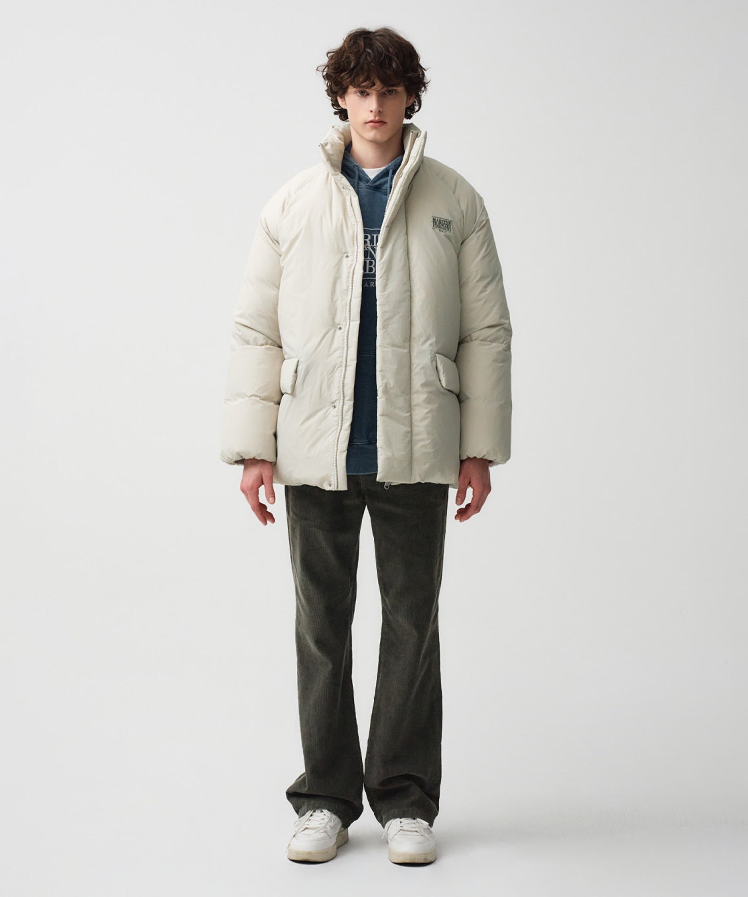 Marithe & Francois Girbaud - Inquilting Duck Down Puffer (Light Gray) product image 2 | TRAB K-Fashion Australia