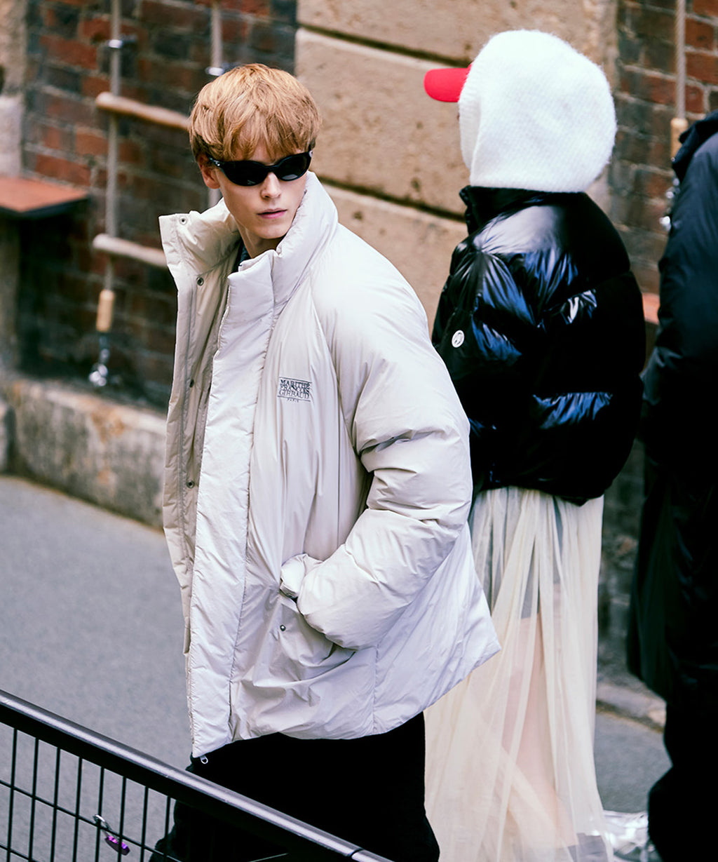 Marithe & Francois Girbaud - Inquilting Duck Down Puffer (Light Gray) product image 5 | TRAB K-Fashion Australia