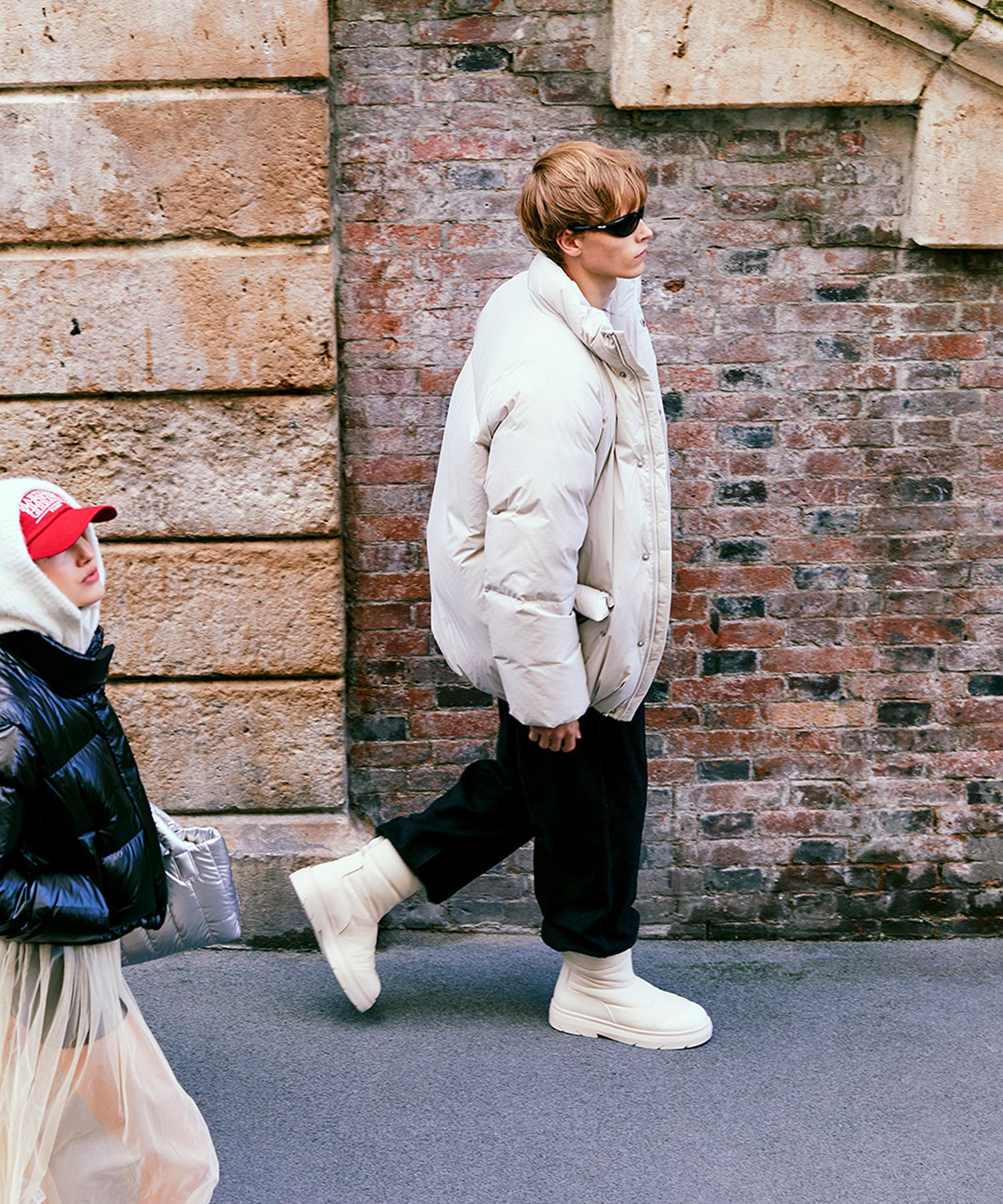 Marithe & Francois Girbaud - Inquilting Duck Down Puffer (Light Gray) product image 6 | TRAB K-Fashion Australia