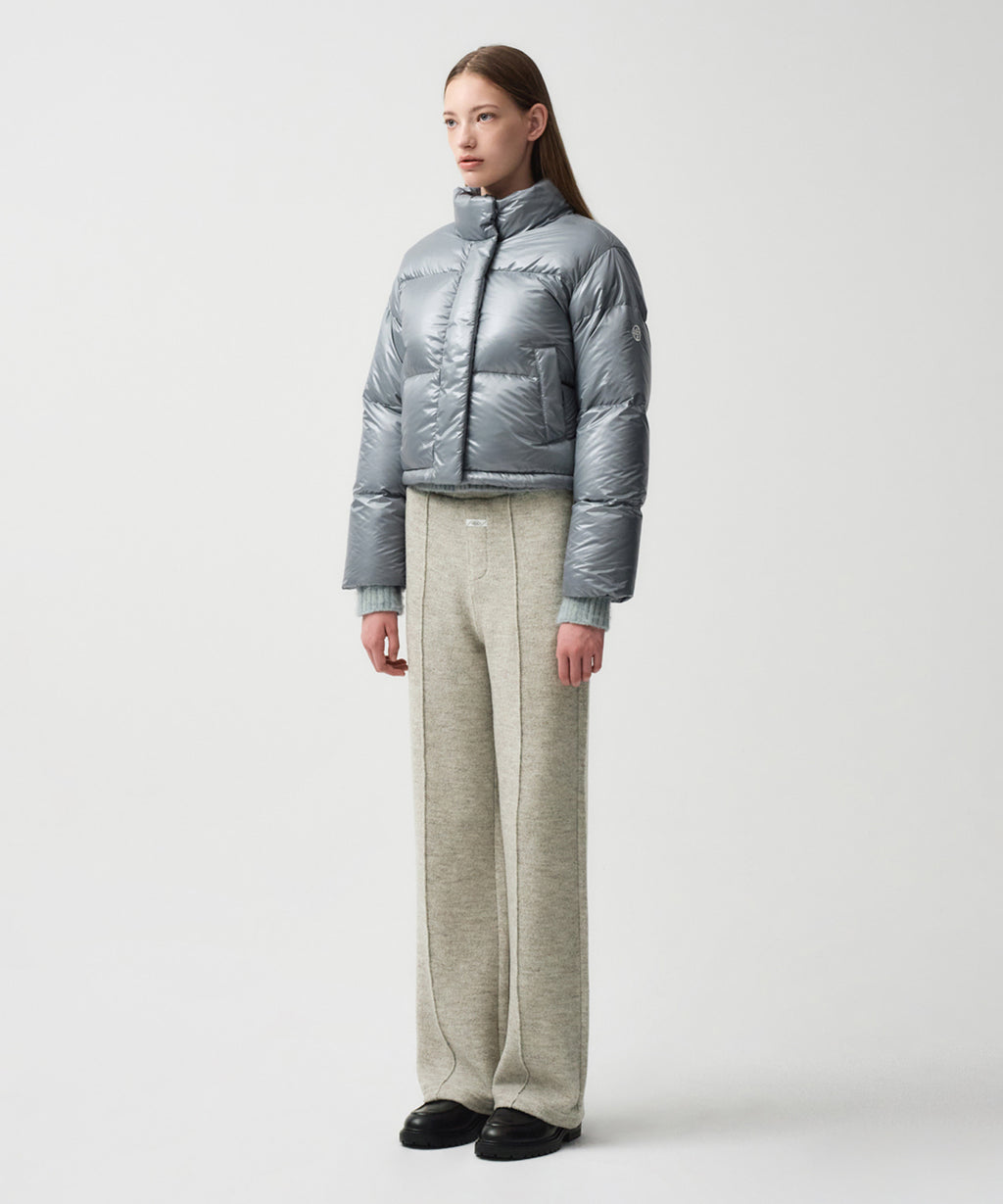 Marithe & Francois Girbaud - Glossy Duck Down Crop Puffer (Ash Blue) product image 4 | TRAB K-Fashion Australia