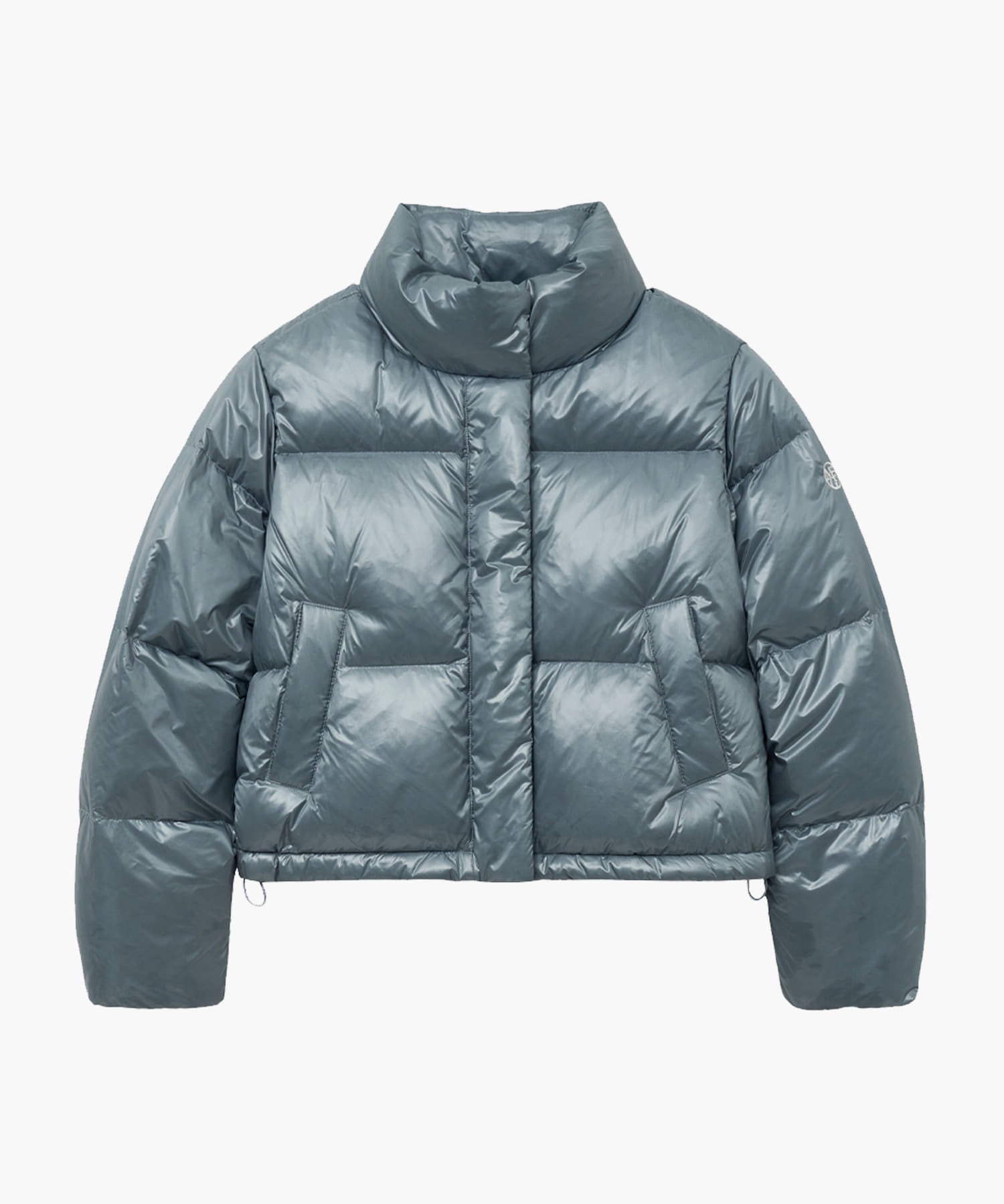 Marithe & Francois Girbaud - Glossy Duck Down Crop Puffer (Ash Blue) product image 9 | TRAB K-Fashion Australia