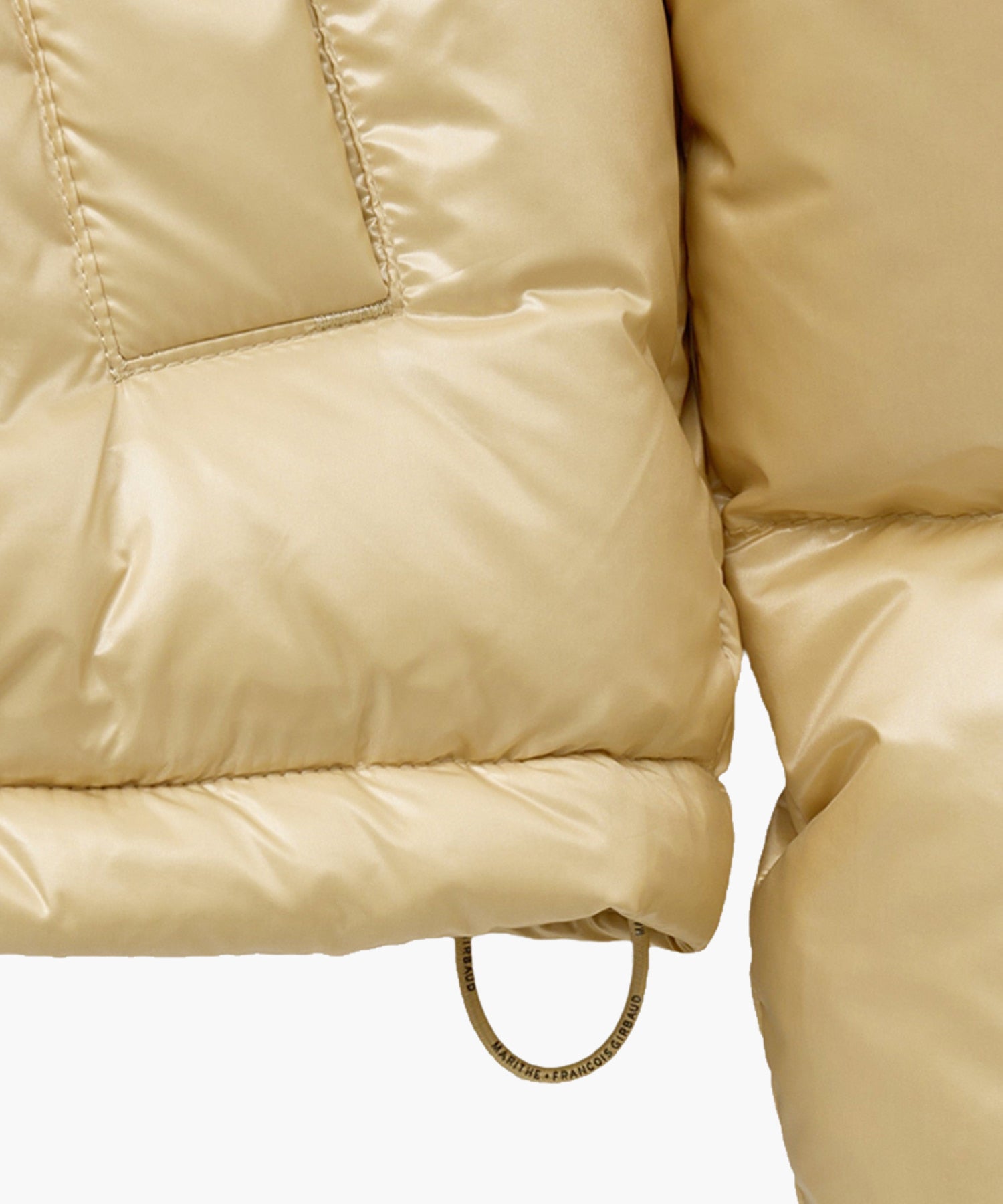 Marithe & Francois Girbaud - Glossy Duck Down Crop Puffer (Light Yellow) product image 10 | TRAB K-Fashion Australia