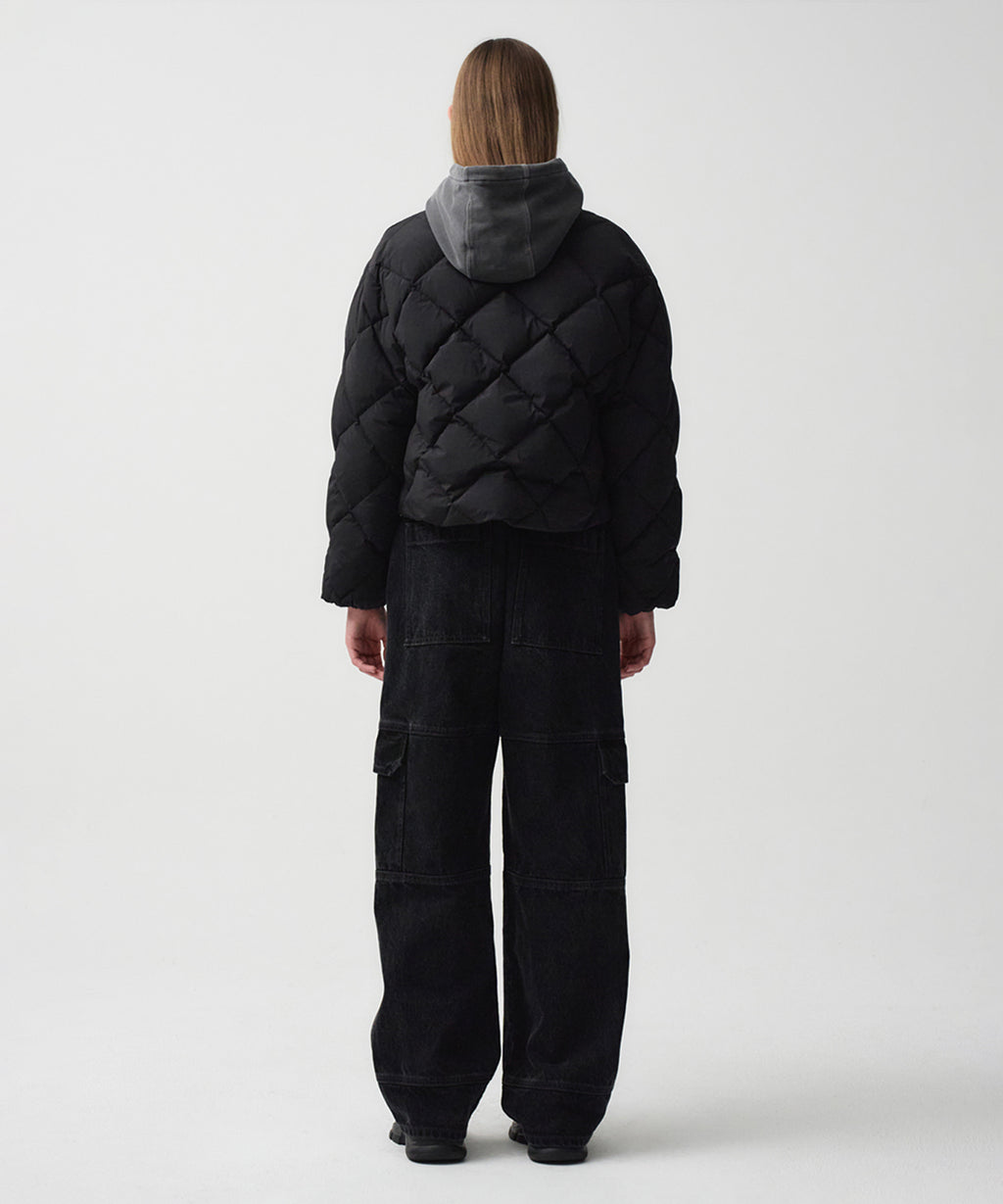 Marithe & Francois Girbaud - Crop Goose Down Quilting Puffer (Black) product image 4 | TRAB K-Fashion Australia