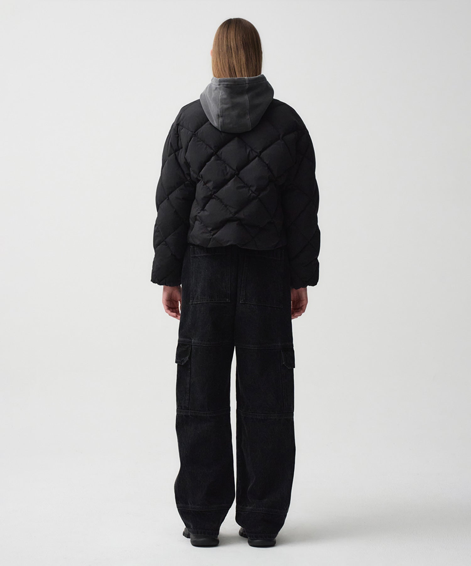 Marithe & Francois Girbaud - Crop Goose Down Quilting Puffer (Black) product image 4 | TRAB K-Fashion Australia