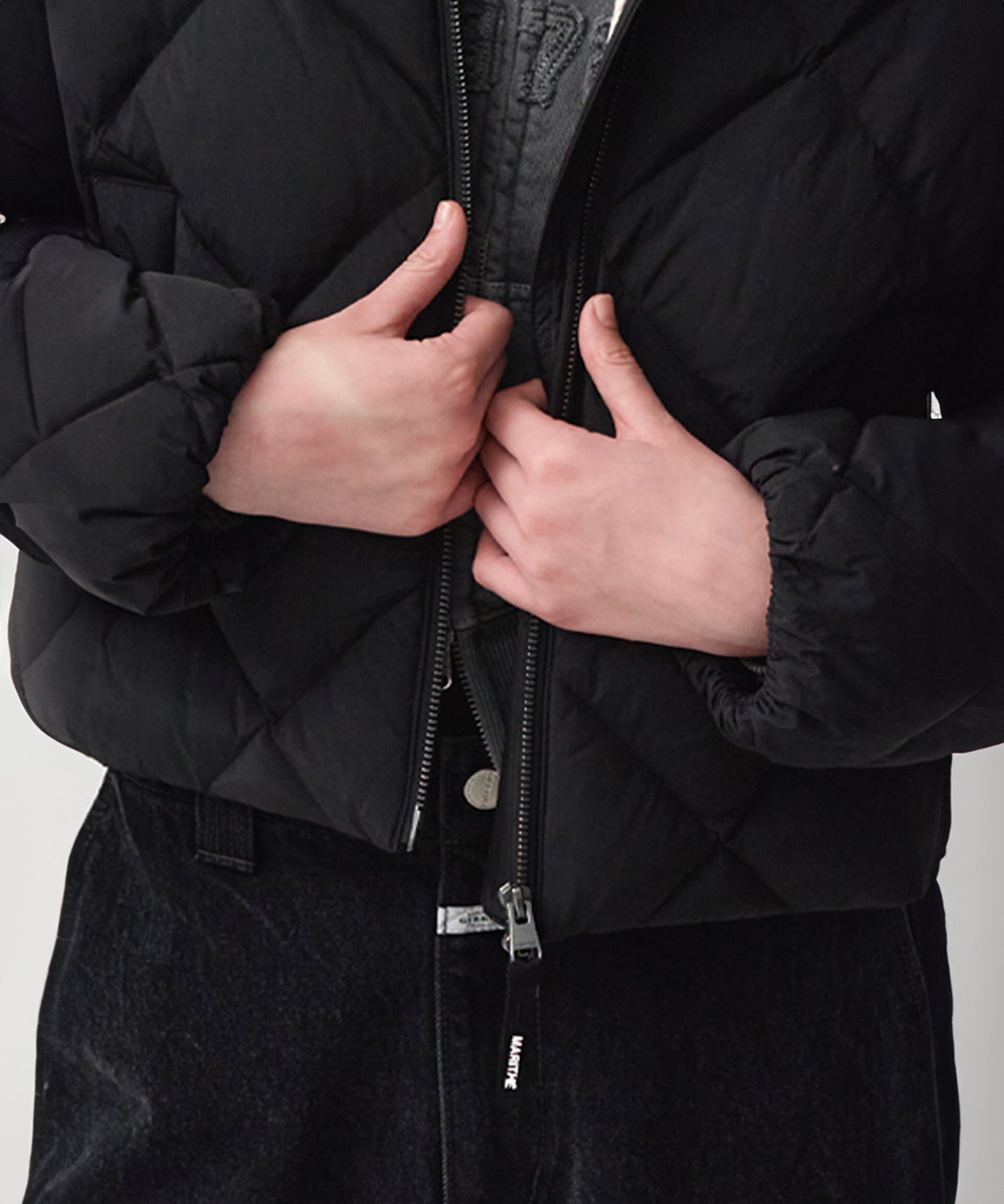 Marithe & Francois Girbaud - Crop Goose Down Quilting Puffer (Black) product image 5 | TRAB K-Fashion Australia