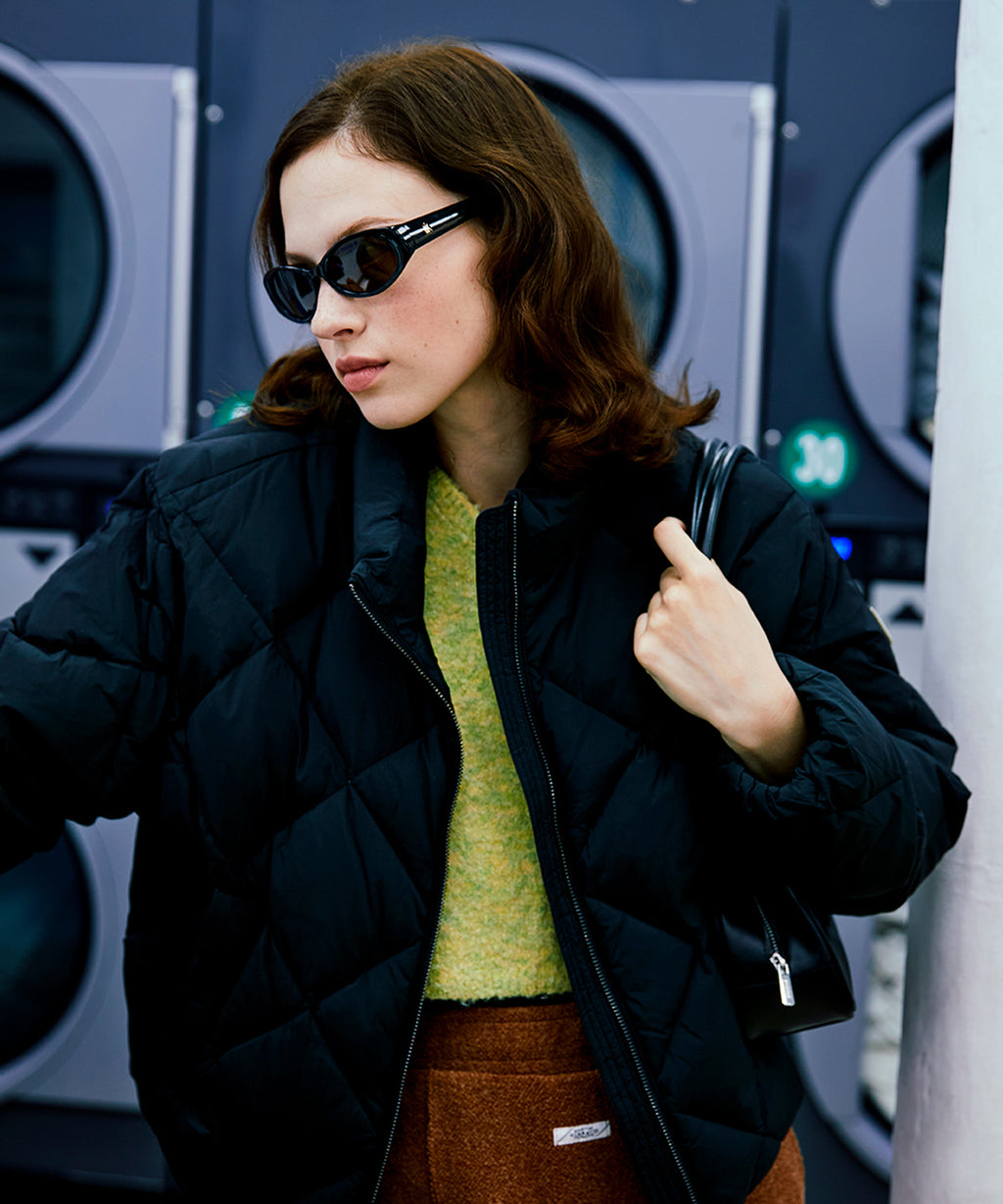 Marithe & Francois Girbaud - Crop Goose Down Quilting Puffer (Black) product image 6 | TRAB K-Fashion Australia