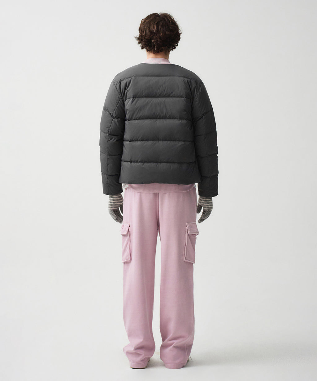 Marithe & Francois Girbaud - Collarless Lightweight Duck Down Jacket (Charcoal) product image 5 | TRAB K-Fashion Australia