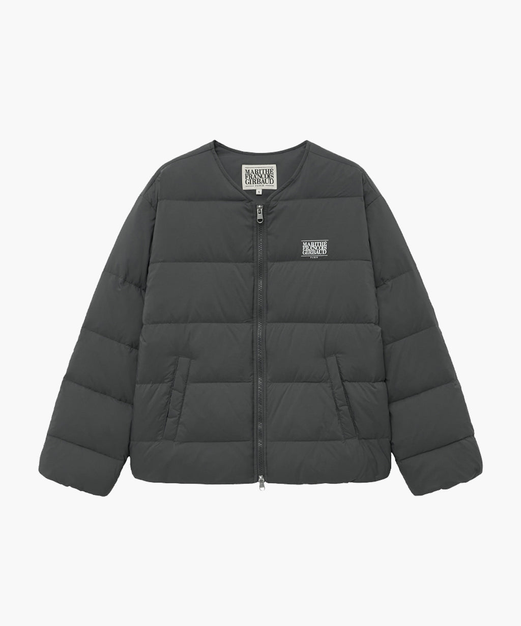 Marithe & Francois Girbaud - Collarless Lightweight Duck Down Jacket (Charcoal) product image 6 | TRAB K-Fashion Australia