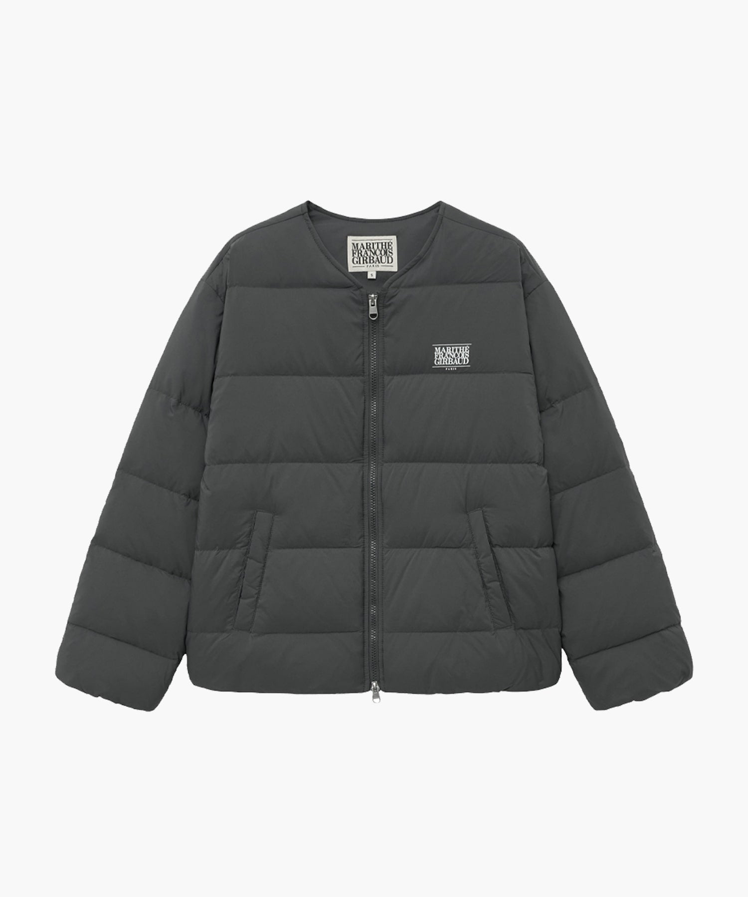 Marithe & Francois Girbaud - Collarless Lightweight Duck Down Jacket (Charcoal) product image 6 | TRAB K-Fashion Australia