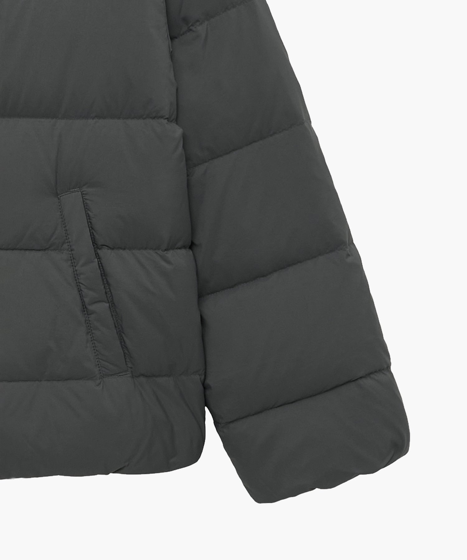 Marithe & Francois Girbaud - Collarless Lightweight Duck Down Jacket (Charcoal) product image 9 | TRAB K-Fashion Australia