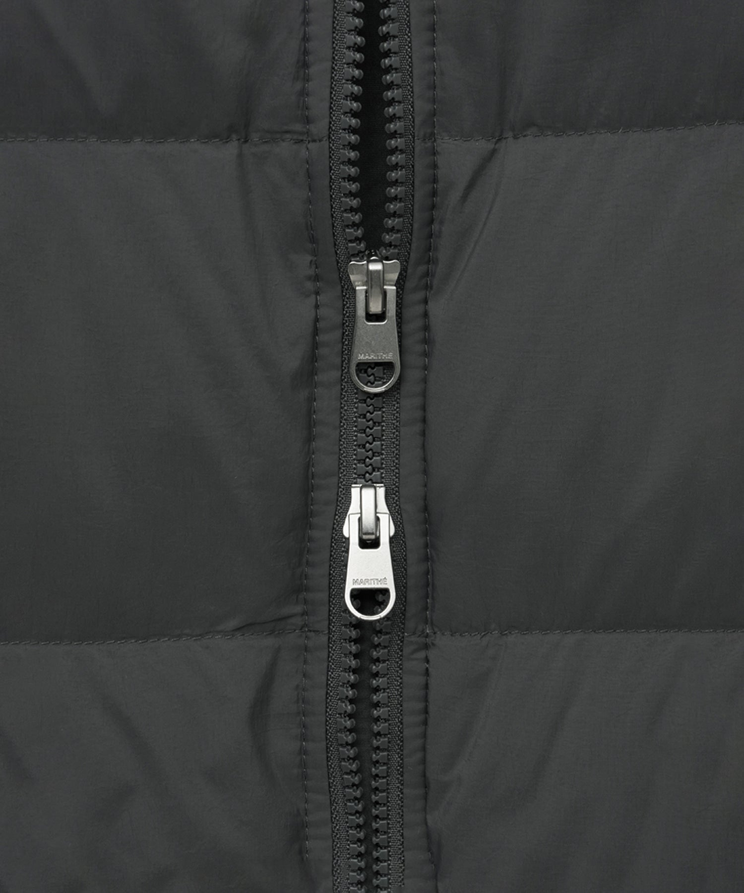 Marithe & Francois Girbaud - Collarless Lightweight Duck Down Jacket (Charcoal) product image 10 | TRAB K-Fashion Australia