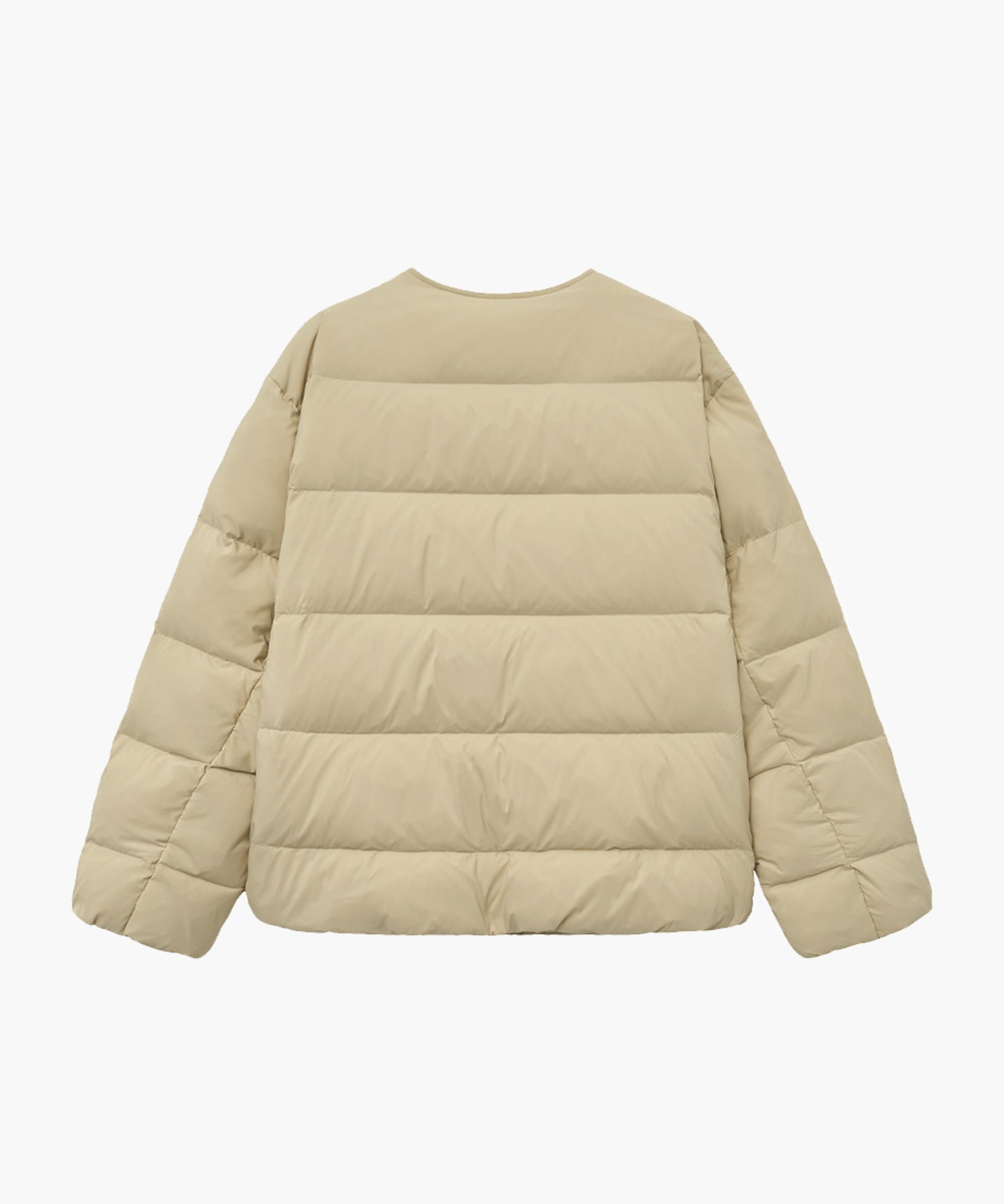 Marithe & Francois Girbaud - Collarless Lightweight Duck Down Jacket (Light Beige) product image 6 | TRAB K-Fashion Australia